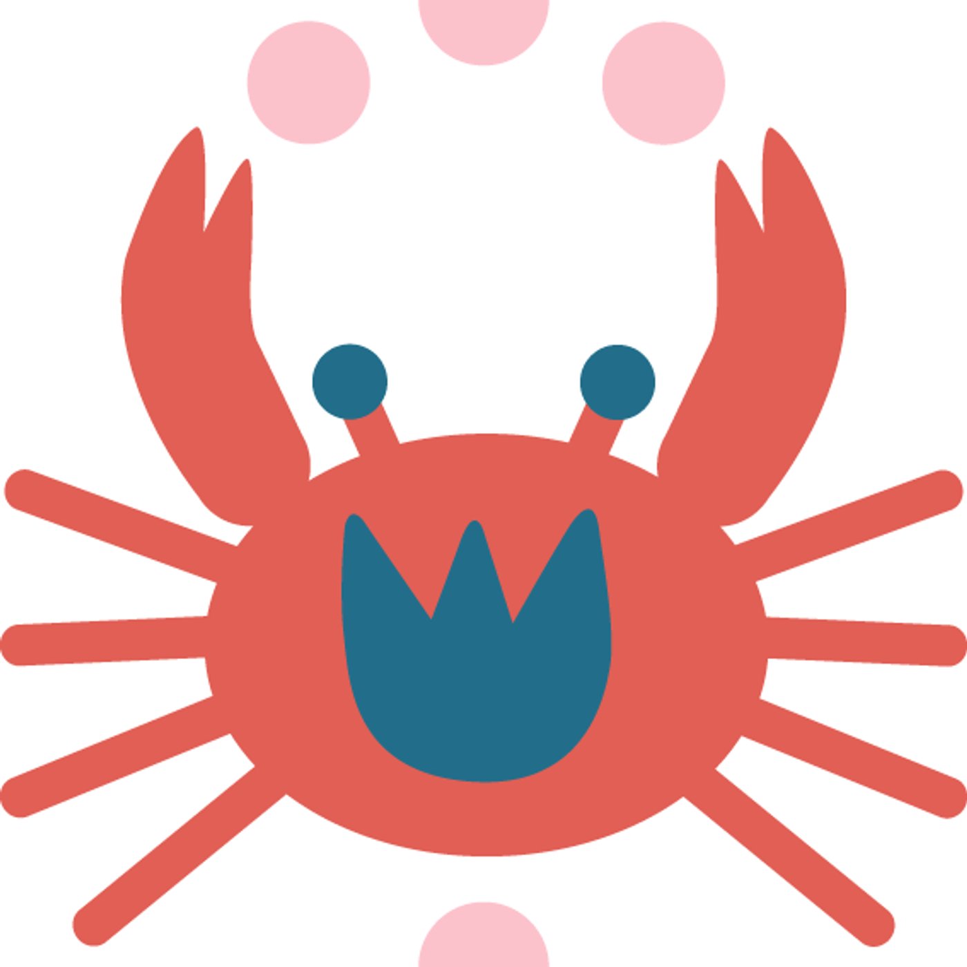 Le crabe-tulipe au cirque par Audrey Jaillard / Clapotis Sauvage — motif de carreau de ciment