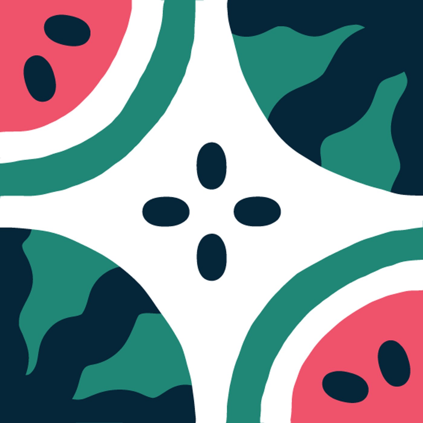 Pastèque par Lucie Meireles — motif de carreau de ciment