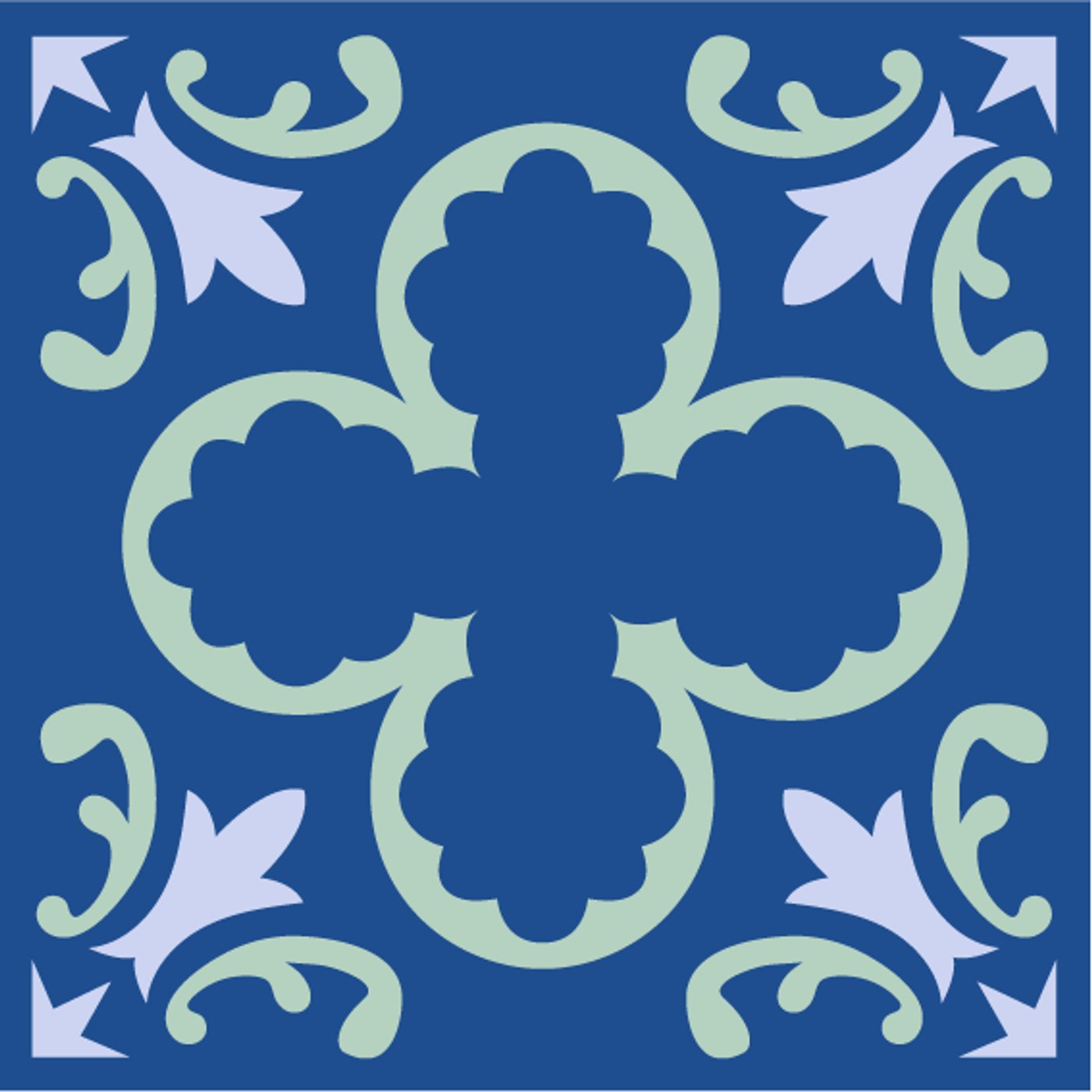 Faillence portugaise par Vandamme Lison — motif de carreau de ciment