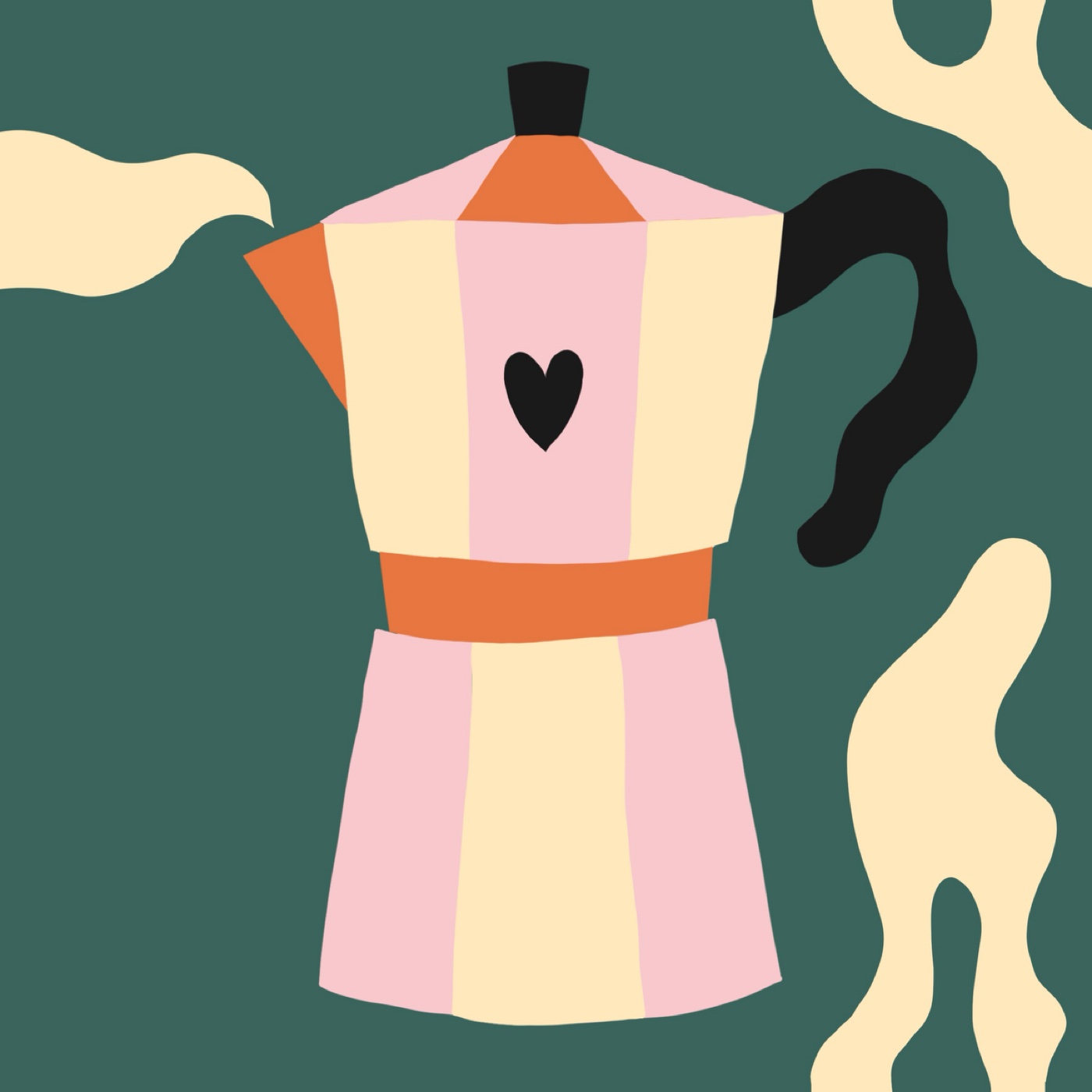 Cafetière chérie par Mélanie Dehez — motif de carreau de ciment