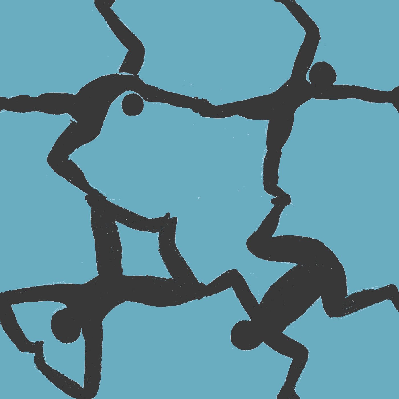 Les acrobates par Léona Rose — motif de carreau de ciment