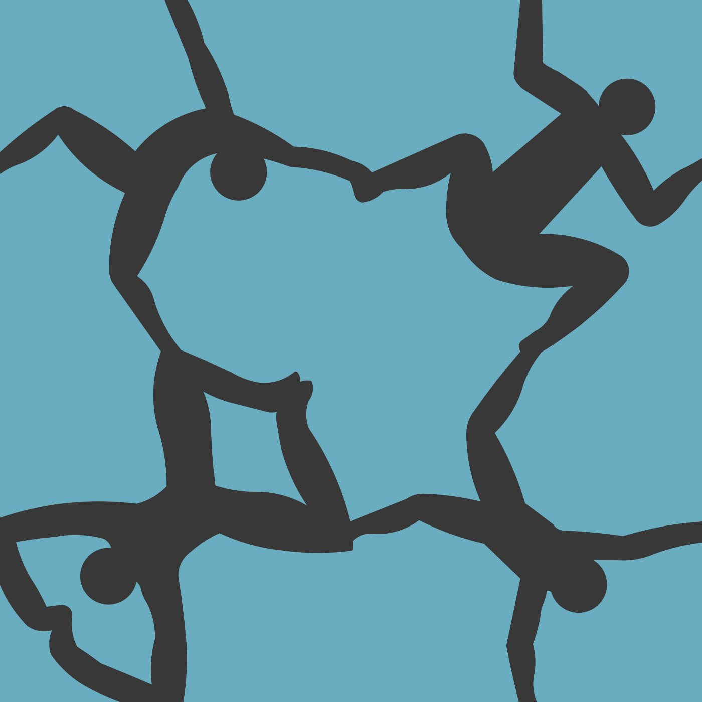 Les acrobates par Léona Rose — motif de carreau de ciment