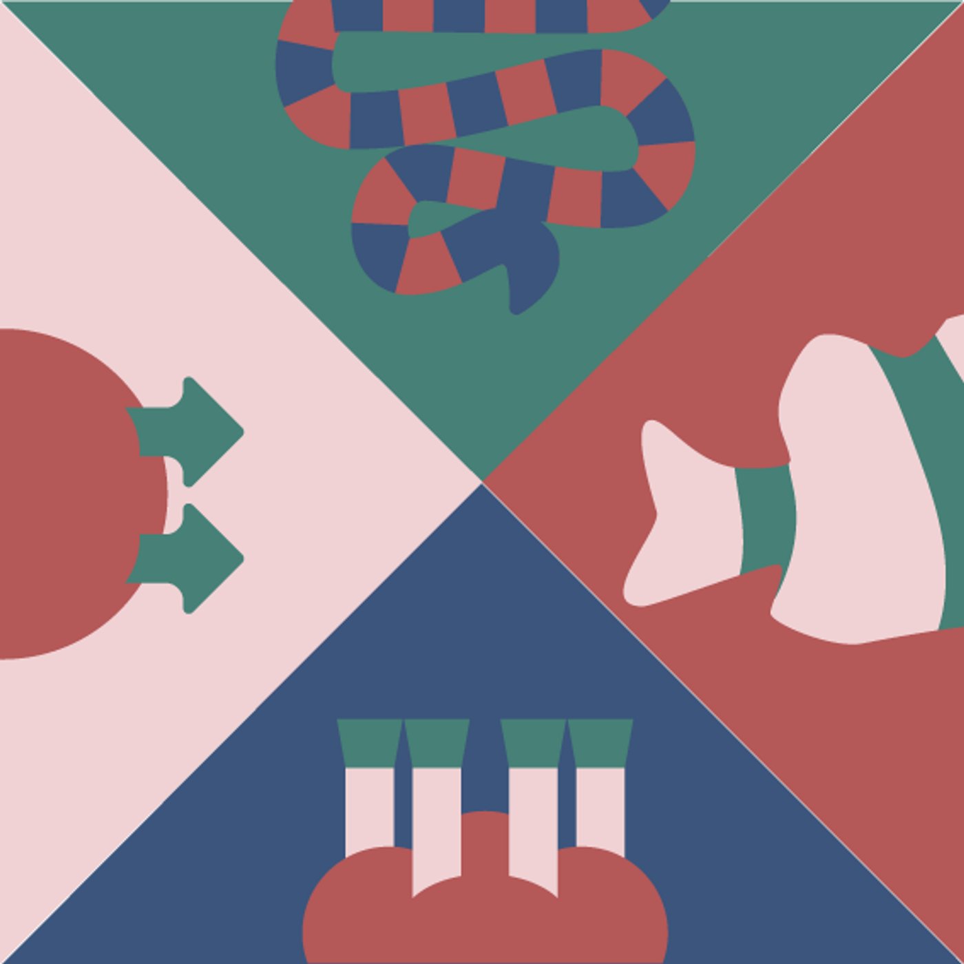 Cadavre exquis par Capucine Burtschell — motif de carreau de ciment