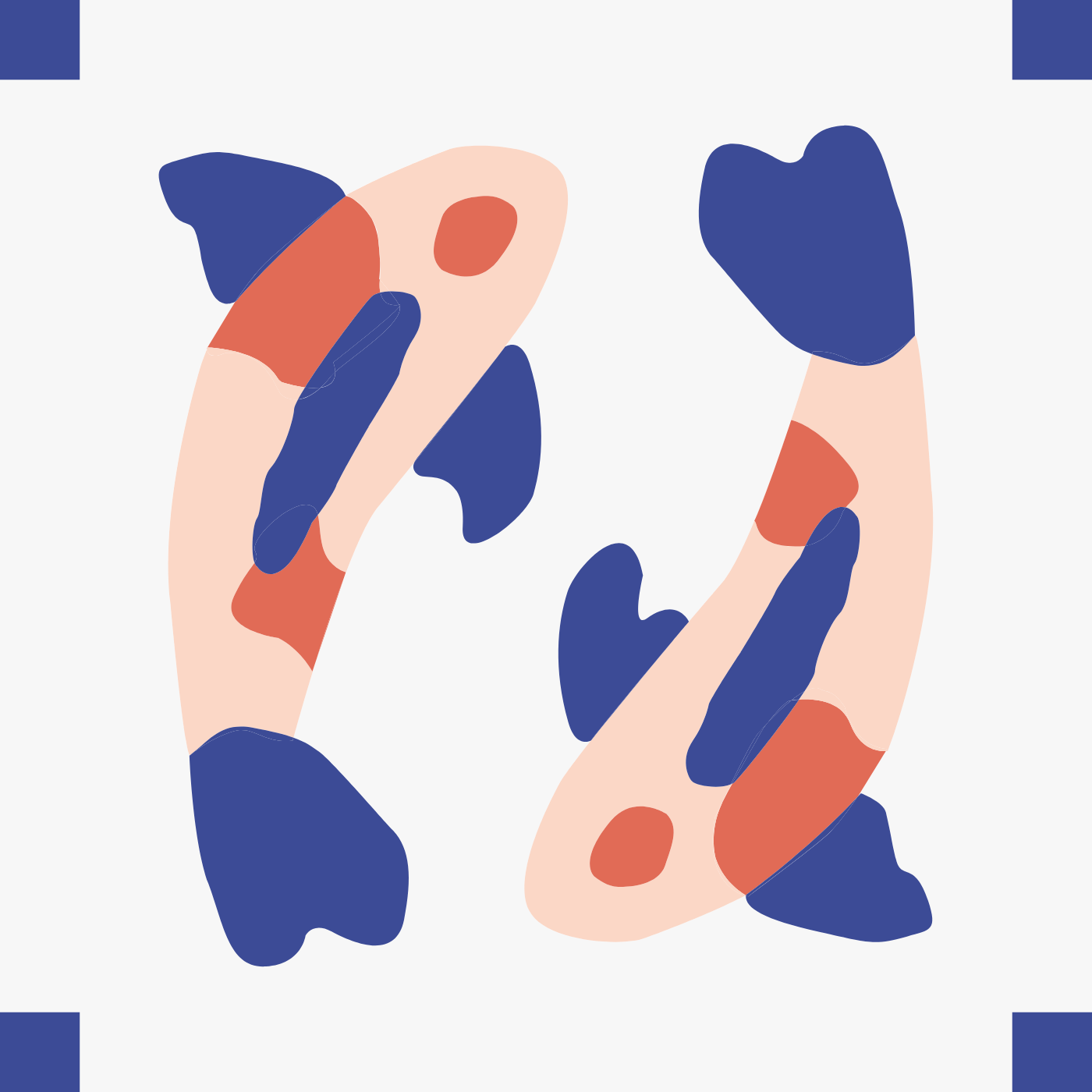 Carpes Koï par Margot LALOUX — motif de carreau de ciment