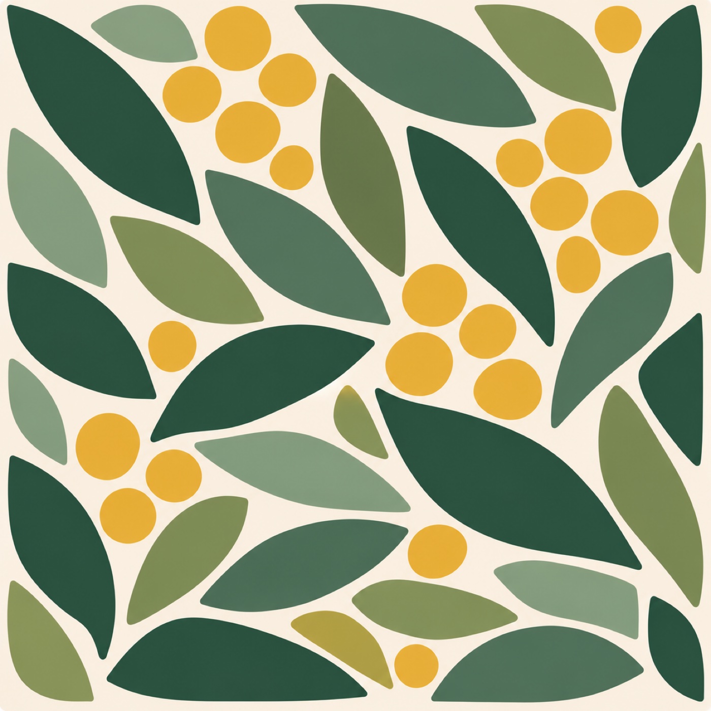 Mimosas par Anne-Laure Ardoin — motif de carreau de ciment