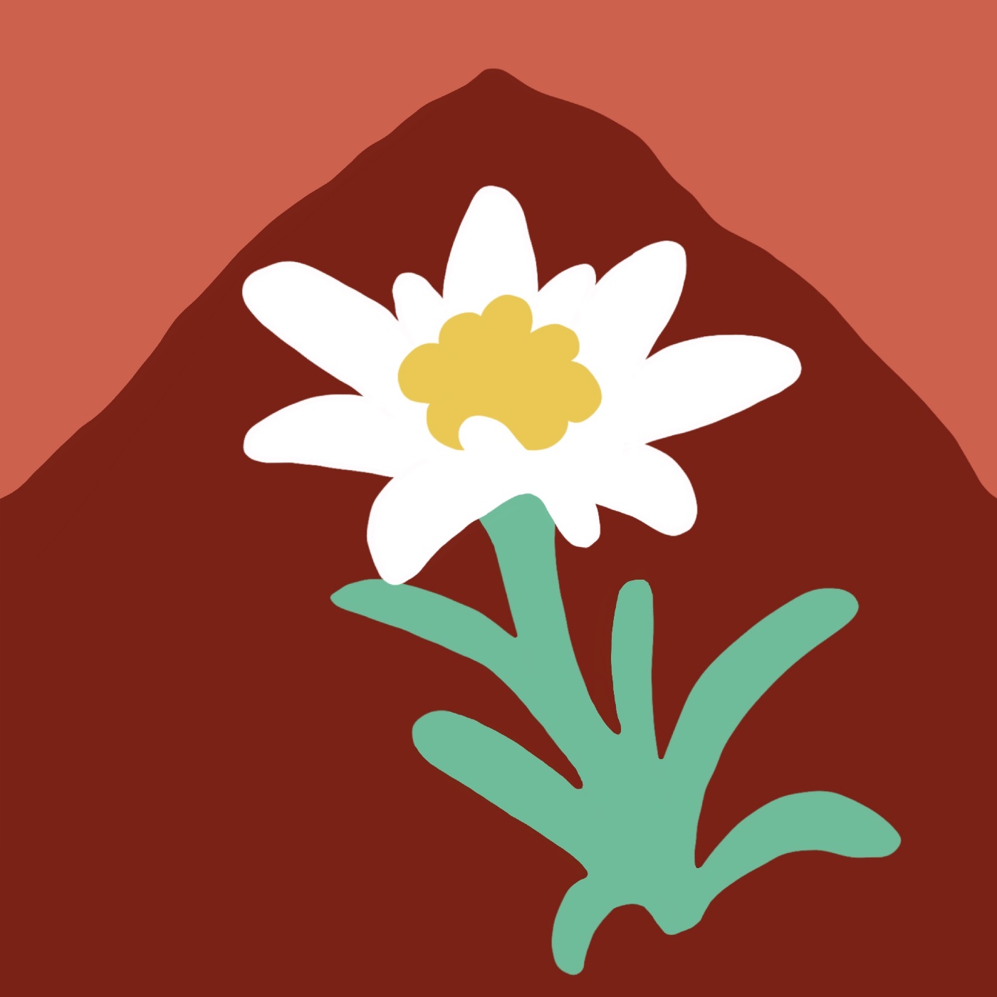 Edelweiss au coucher de soleil par Joana Dengerma-lemaire — motif de carreau de ciment