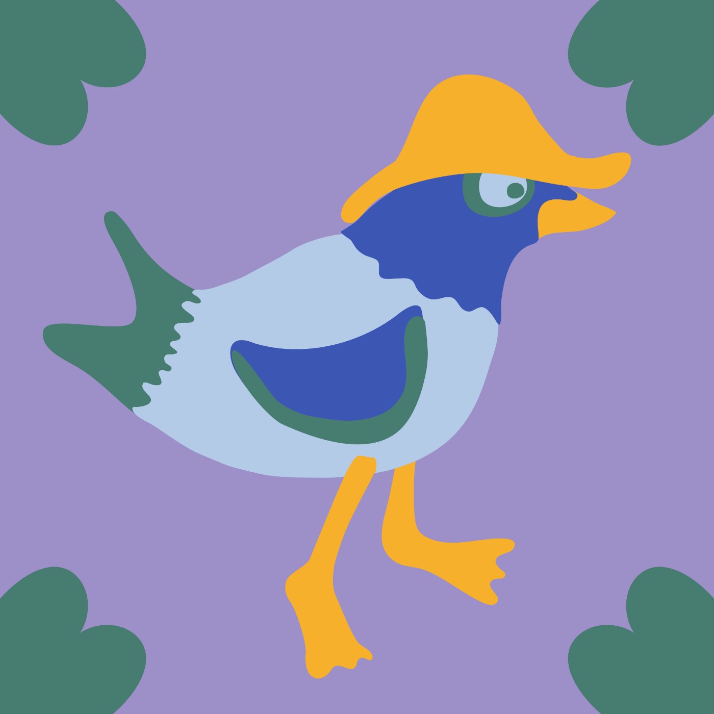 City Birdy par studio Louie — motif de carreau de ciment