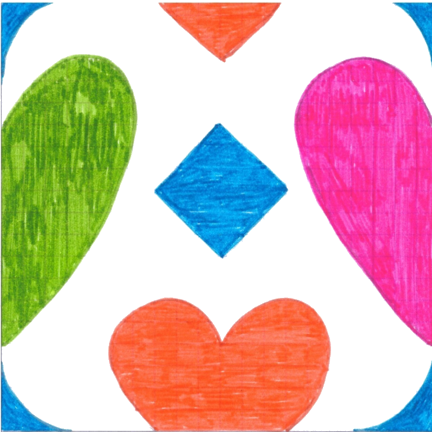 Symétrie de l'amour par Caroline RIETHMULLER — motif de carreau de ciment