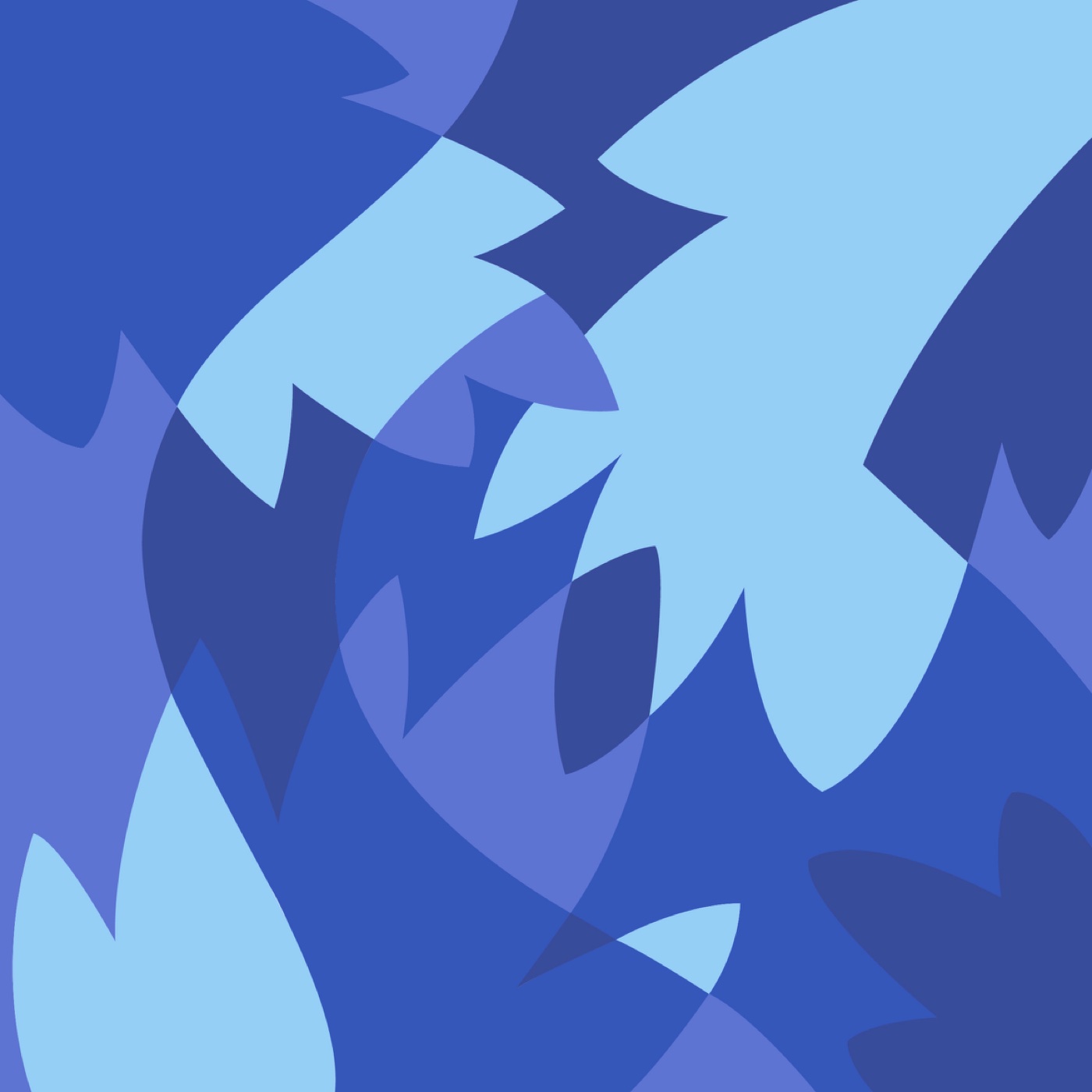 Blue jungle par Djoina Amrani — motif de carreau de ciment