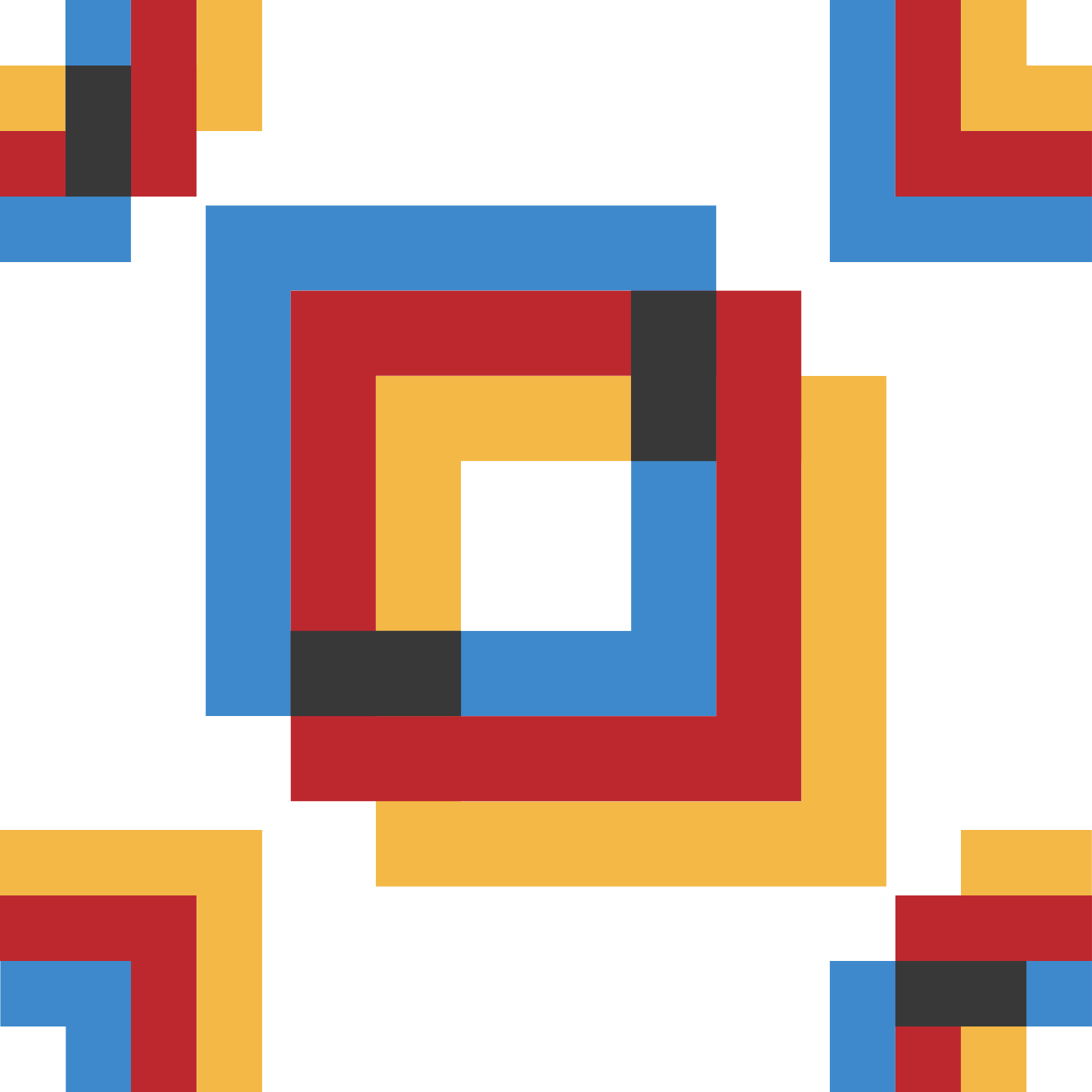 Aberration chromatique par Amélie Paquet — motif de carreau de ciment