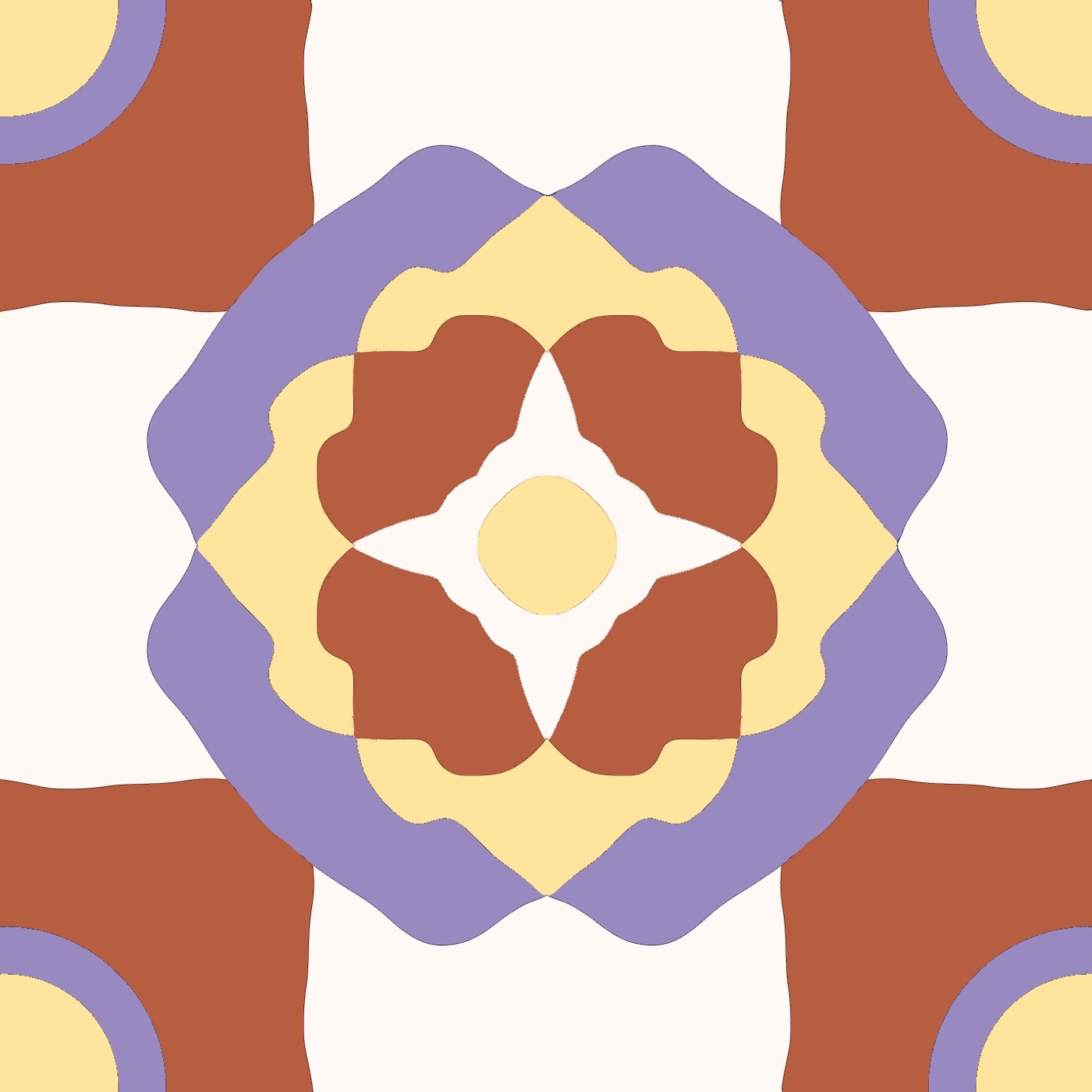 Éclosion par Léa Theresine — motif de carreau de ciment