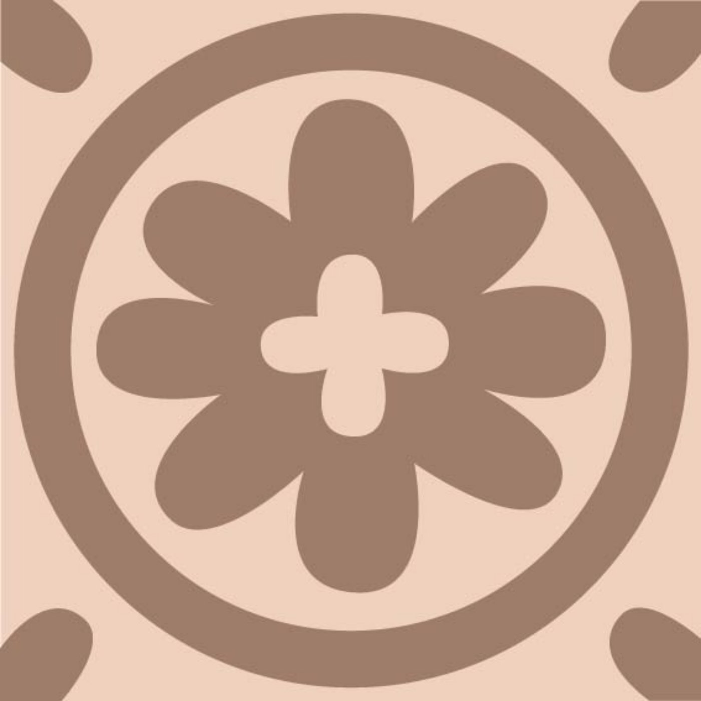 Fleur des sables par Mélissa Kloss — motif de carreau de ciment