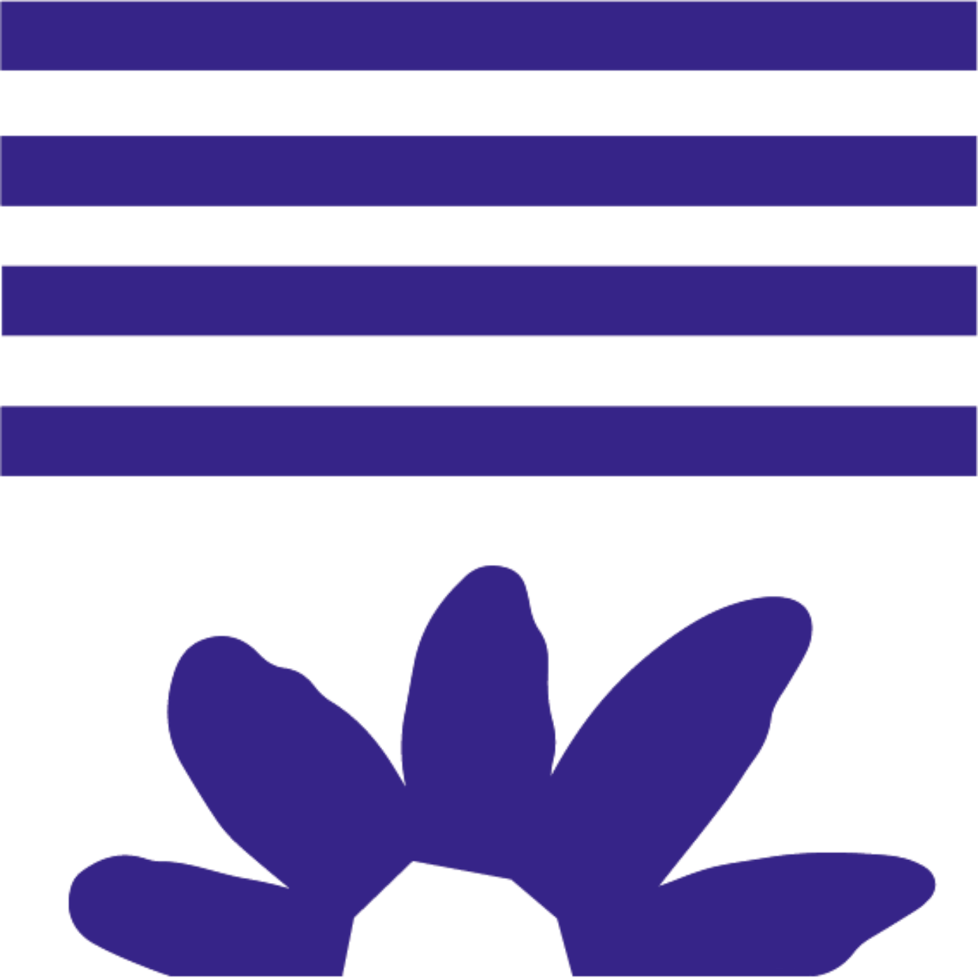 Fleurs bleues aux bords de l'océan par sophie LIÉNARD — motif de carreau de ciment