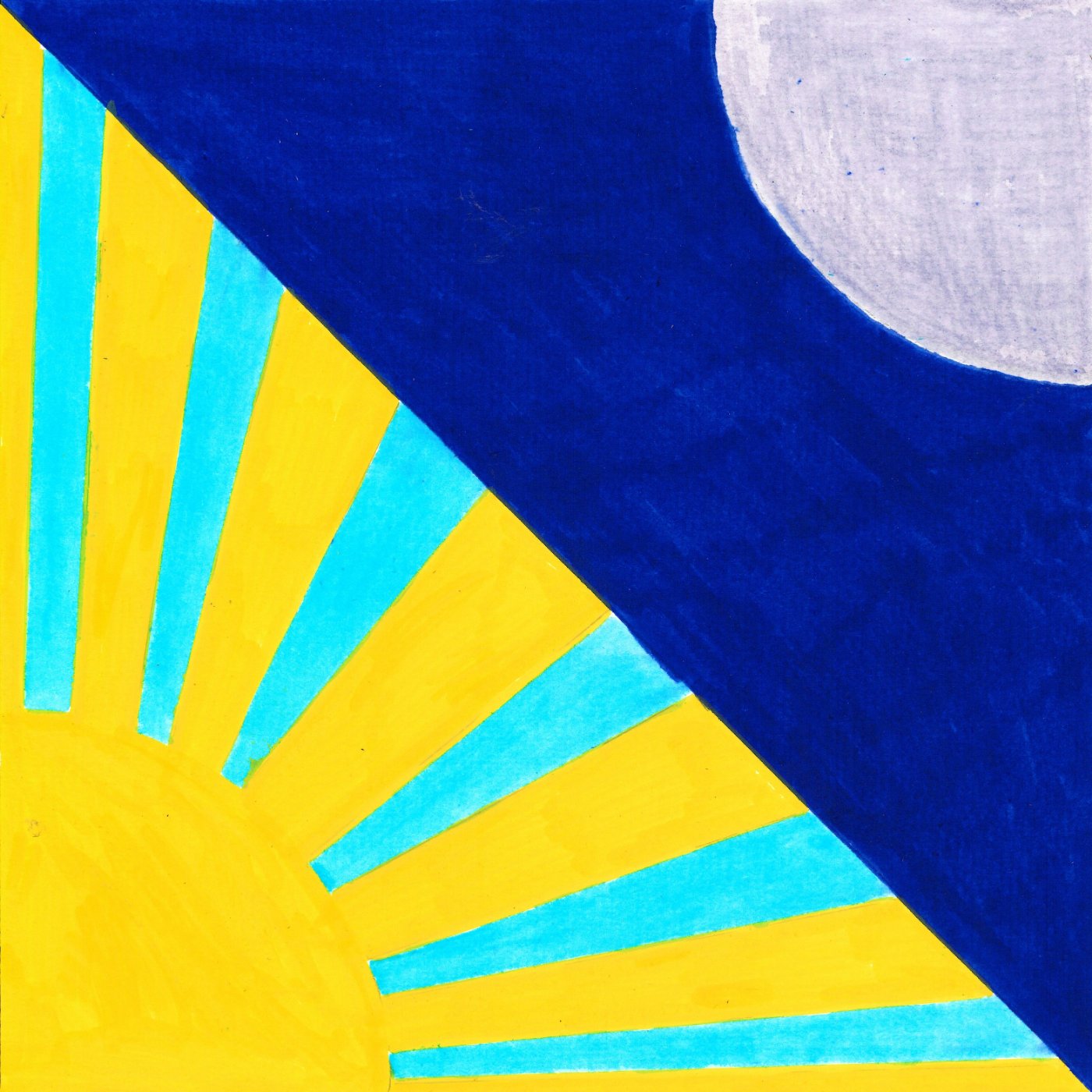 Jour et nuit par Aurélie Vassort — motif de carreau de ciment