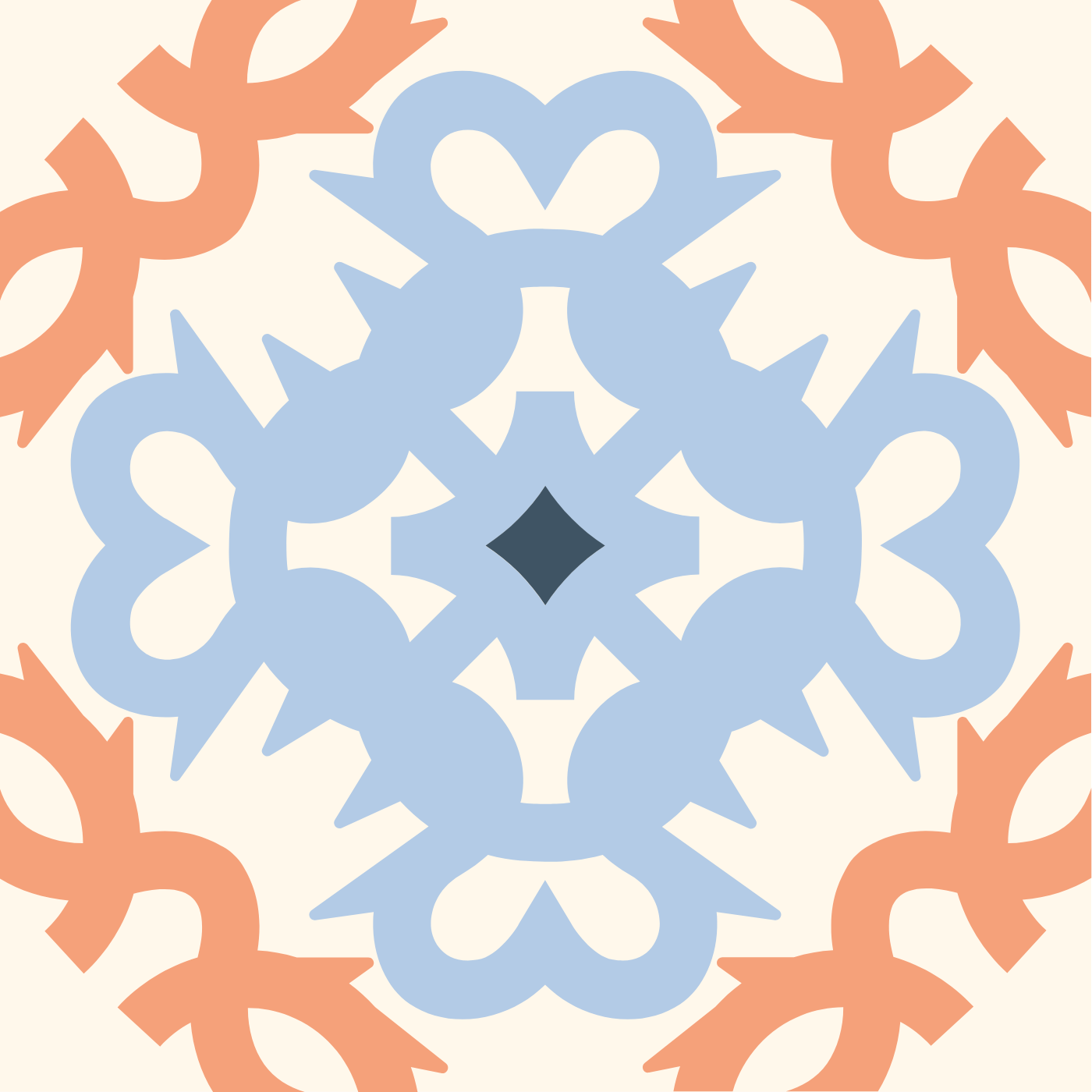 Roseraie par Louise Vatel — motif de carreau de ciment