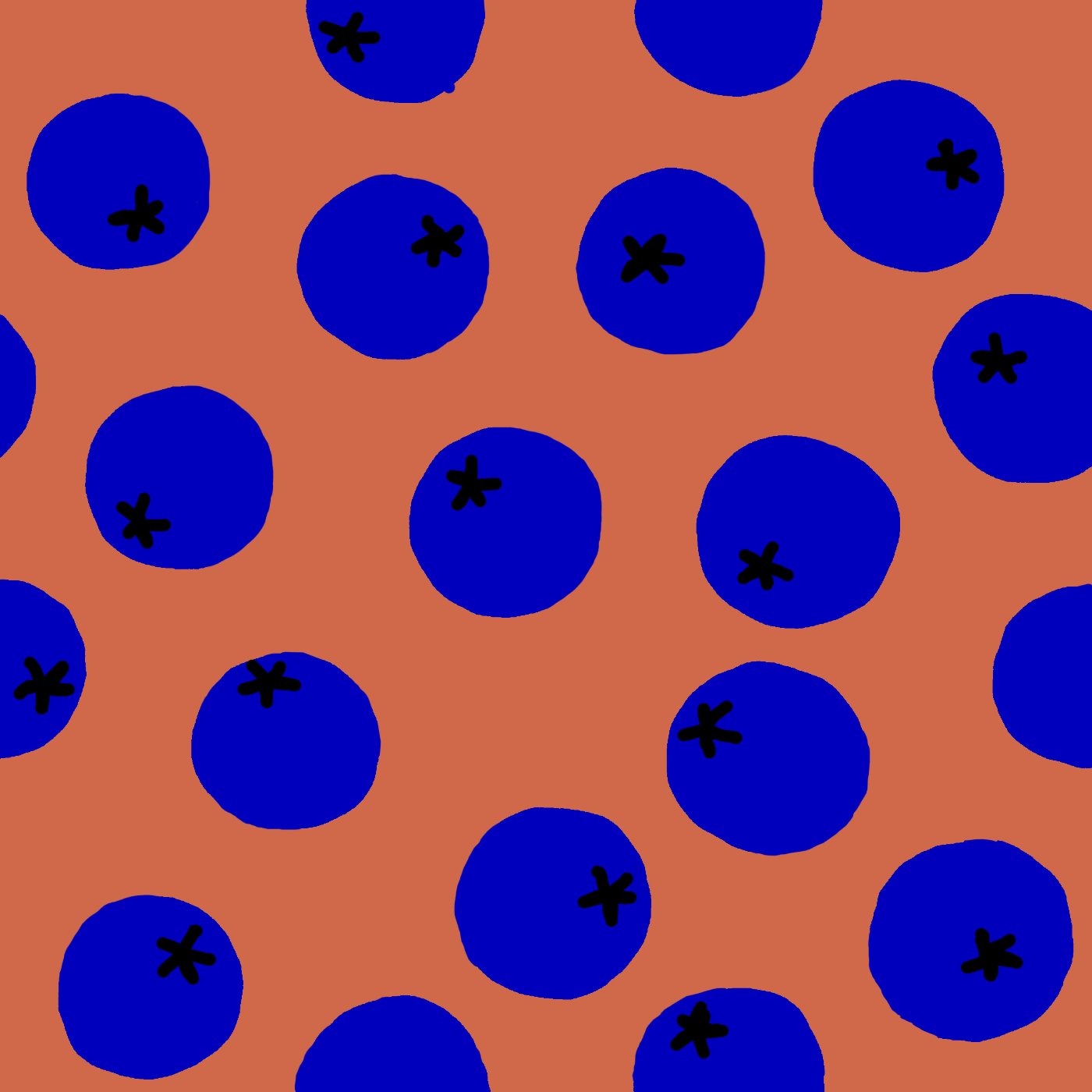 Myrtilles par Marielle Debethune — motif de carreau de ciment