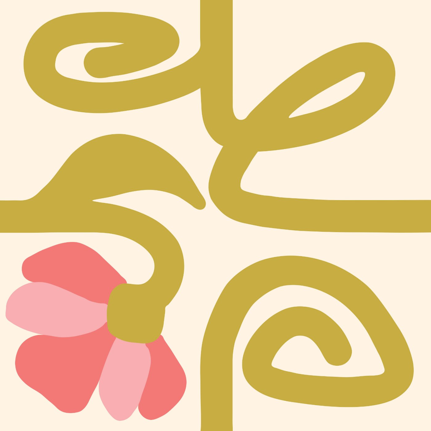 Fiore 1 par Louise Alibert — motif de carreau de ciment
