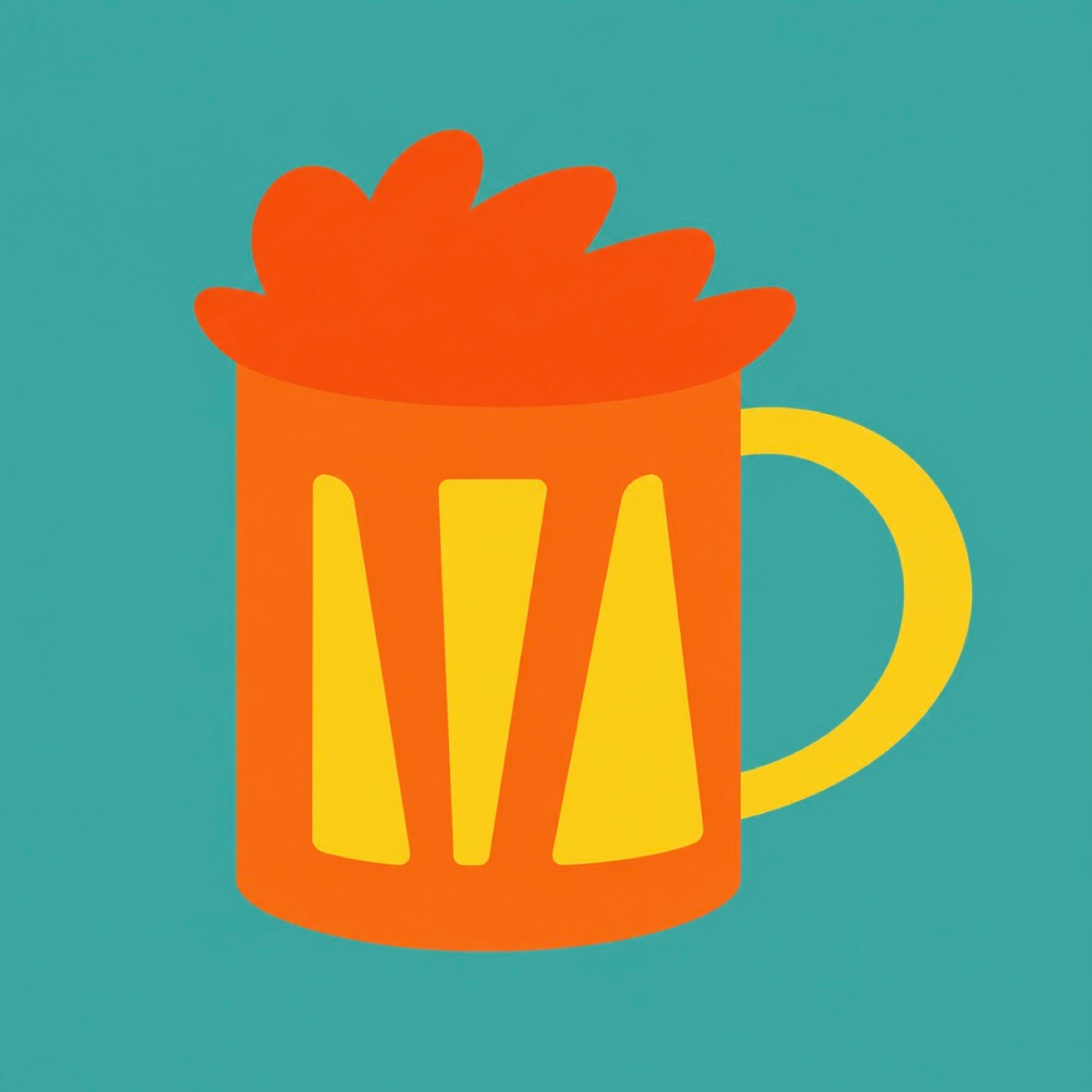 La pinte de bière par Gabriel BERTELOOT — motif de carreau de ciment