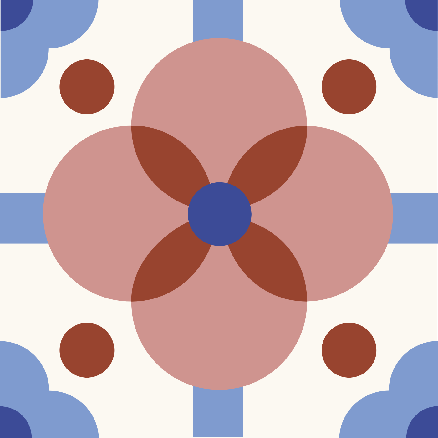FLORA par Claire Eyraud — motif de carreau de ciment