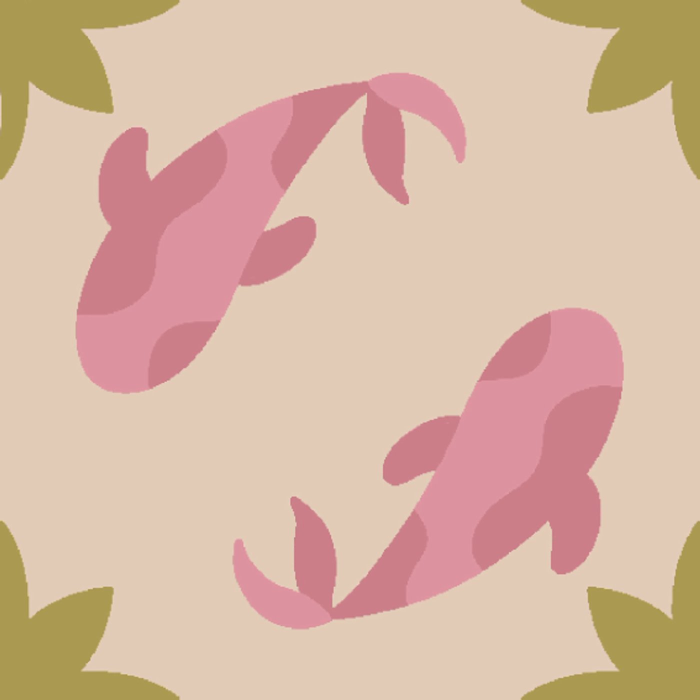 Au bord de l’eau par Ström — — motif de carreau de ciment