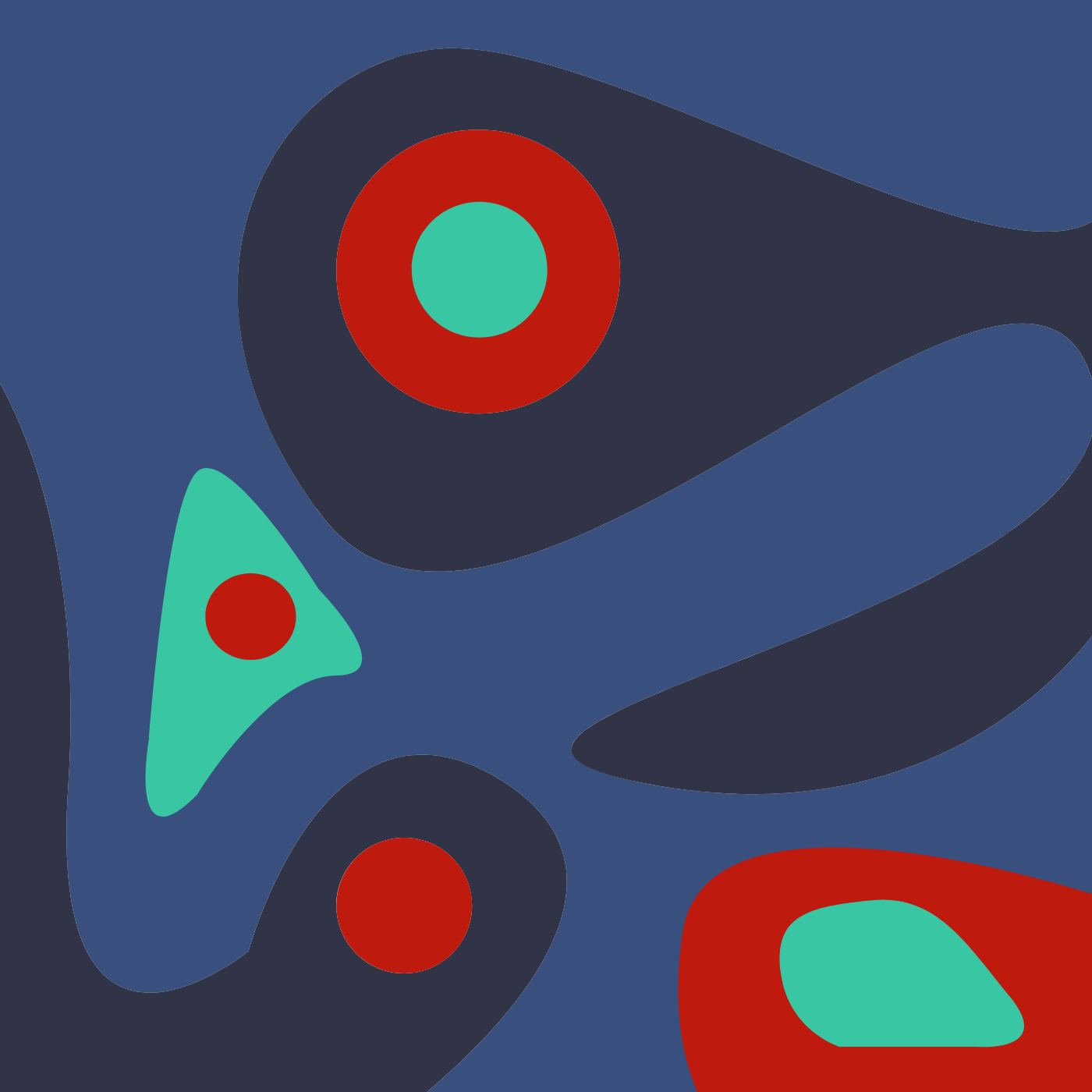 Paon abstrait par Angèle Gevin Hié — motif de carreau de ciment