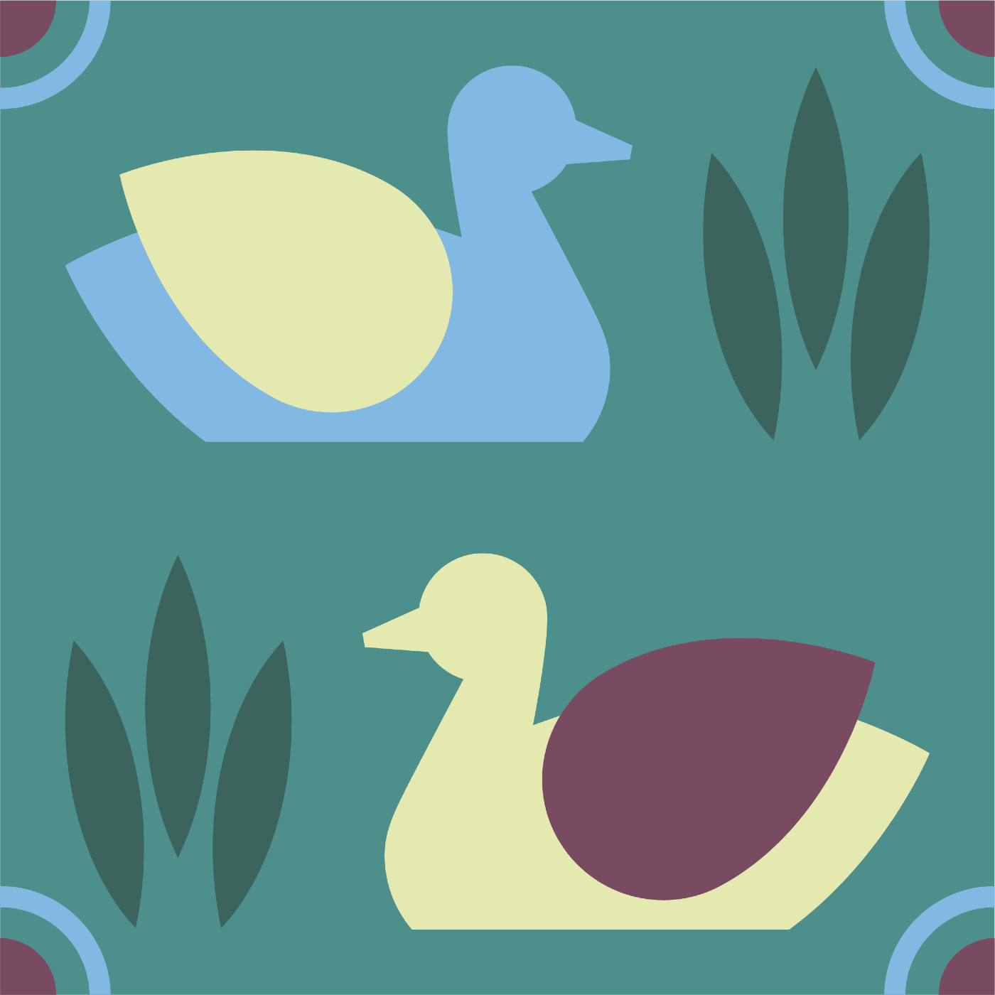 Barbotage par Jeanne Denton — motif de carreau de ciment