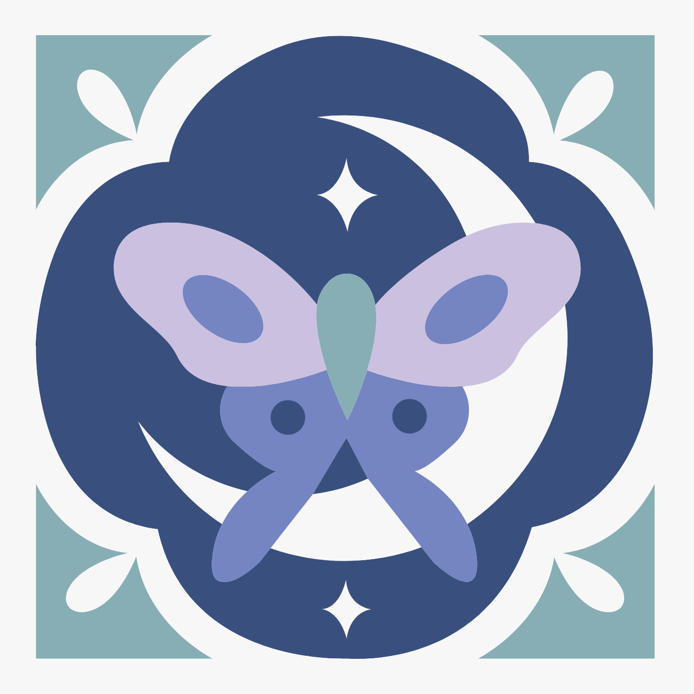 Papillon de nuit par Céleste Fournier — motif de carreau de ciment