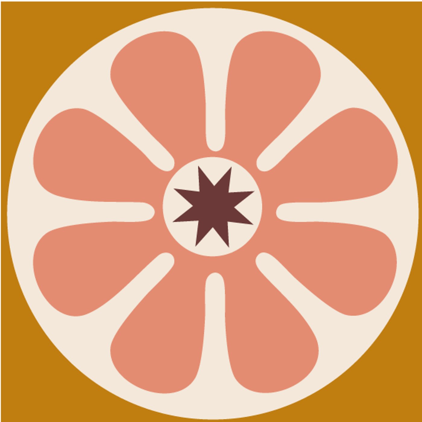 Soul of flowers (V2 avec fond blanc cassé comme vu ensemble sur Insta) par Astrid JOURDAN — motif de carreau de ciment