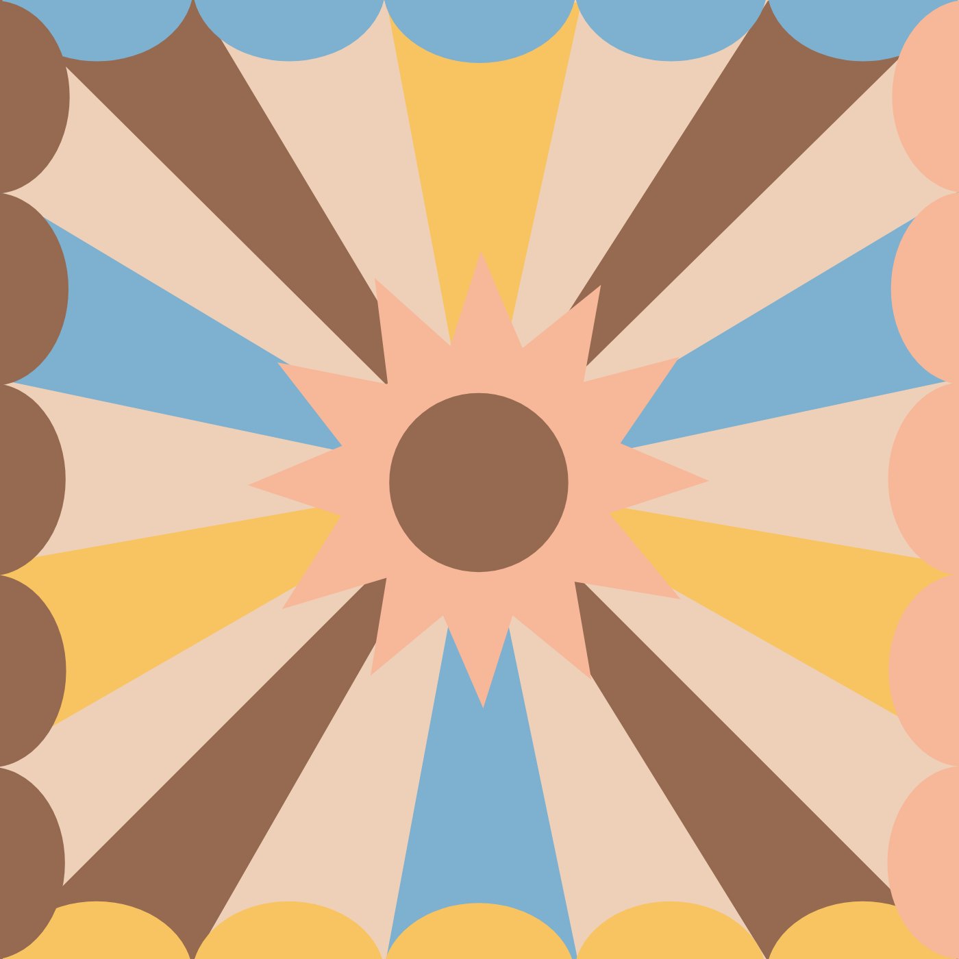 Sunburst par Hello Élo — motif de carreau de ciment