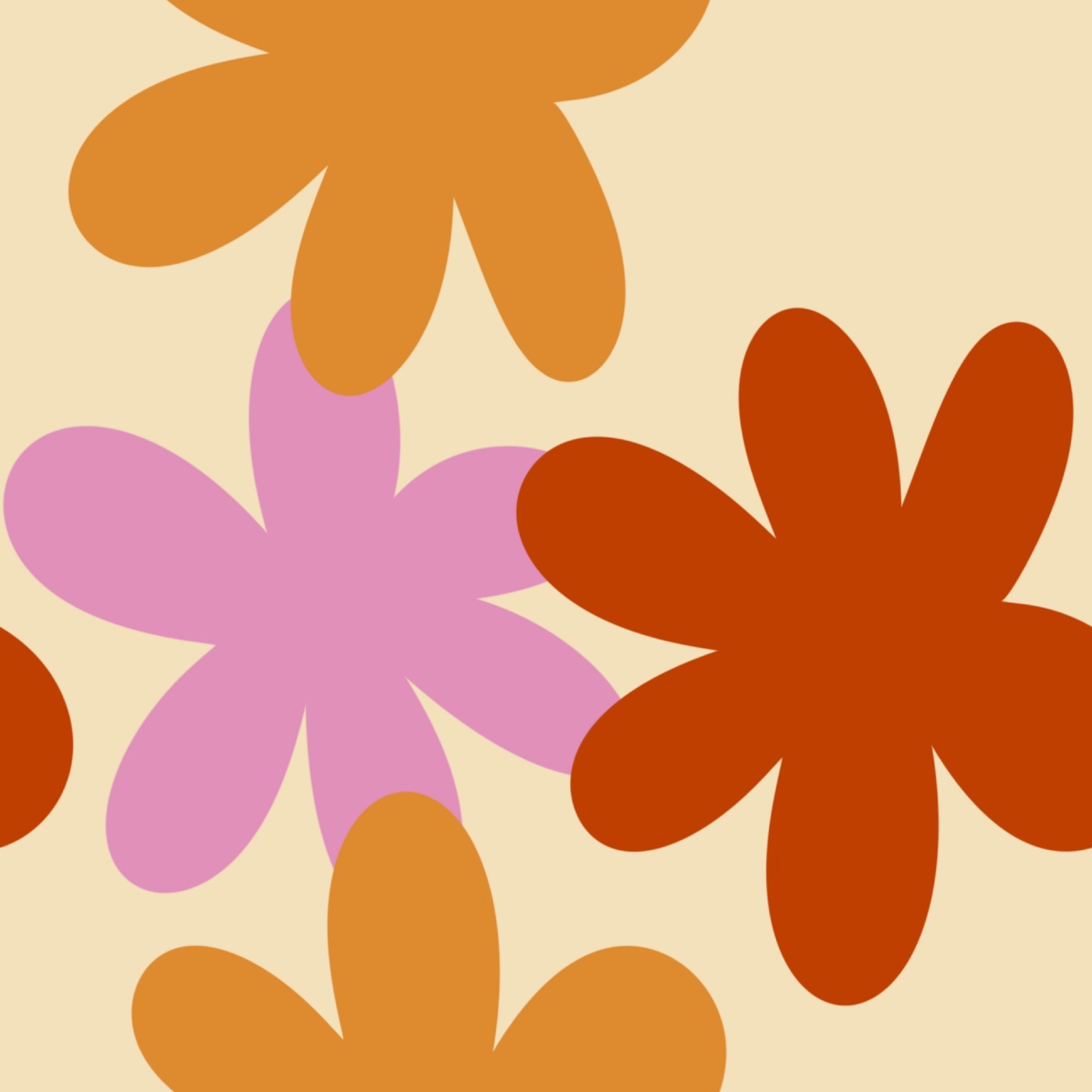 fleur sauvage par Camille Rivillon — motif de carreau de ciment