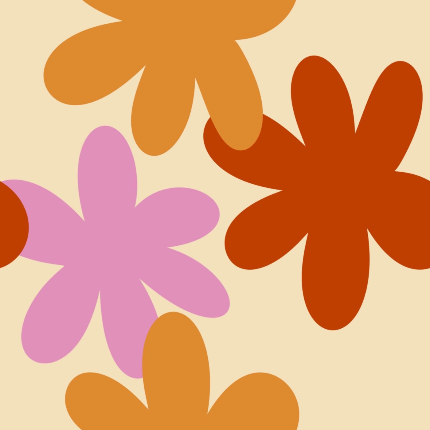 fleur sauvage par Camille Rivillon — motif de carreau de ciment