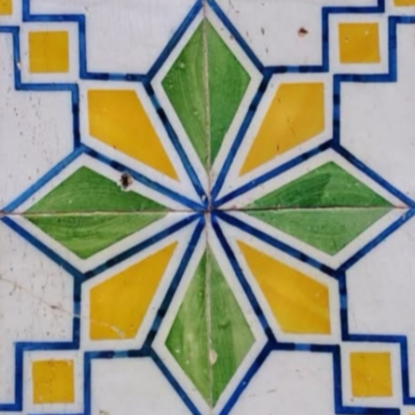 Lotus étoilé par Céline Moussiere — motif de carreau de ciment