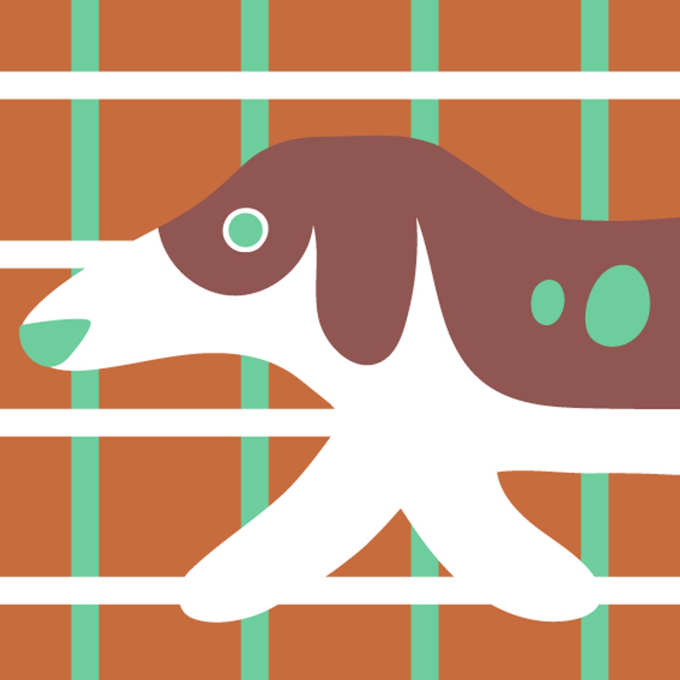 Pedro le doggo par Elena BM — motif de carreau de ciment