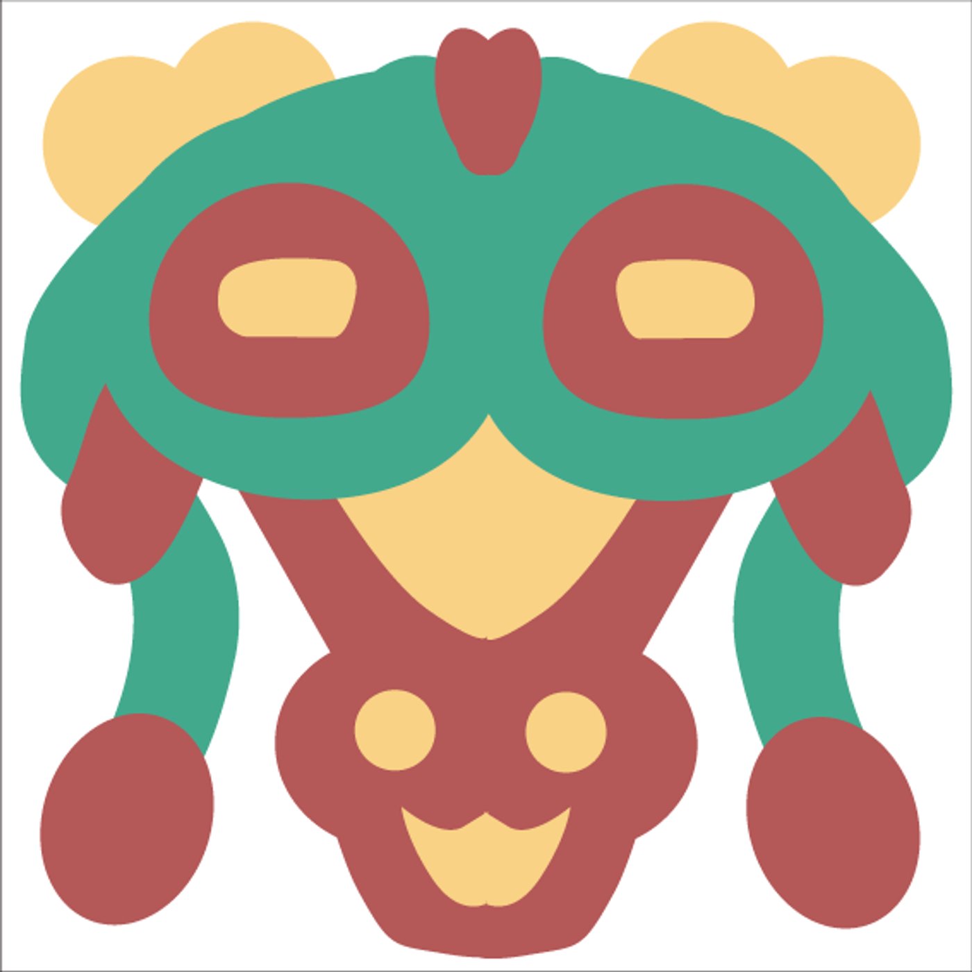 Mask Mania par Mathieu Polegato — motif de carreau de ciment