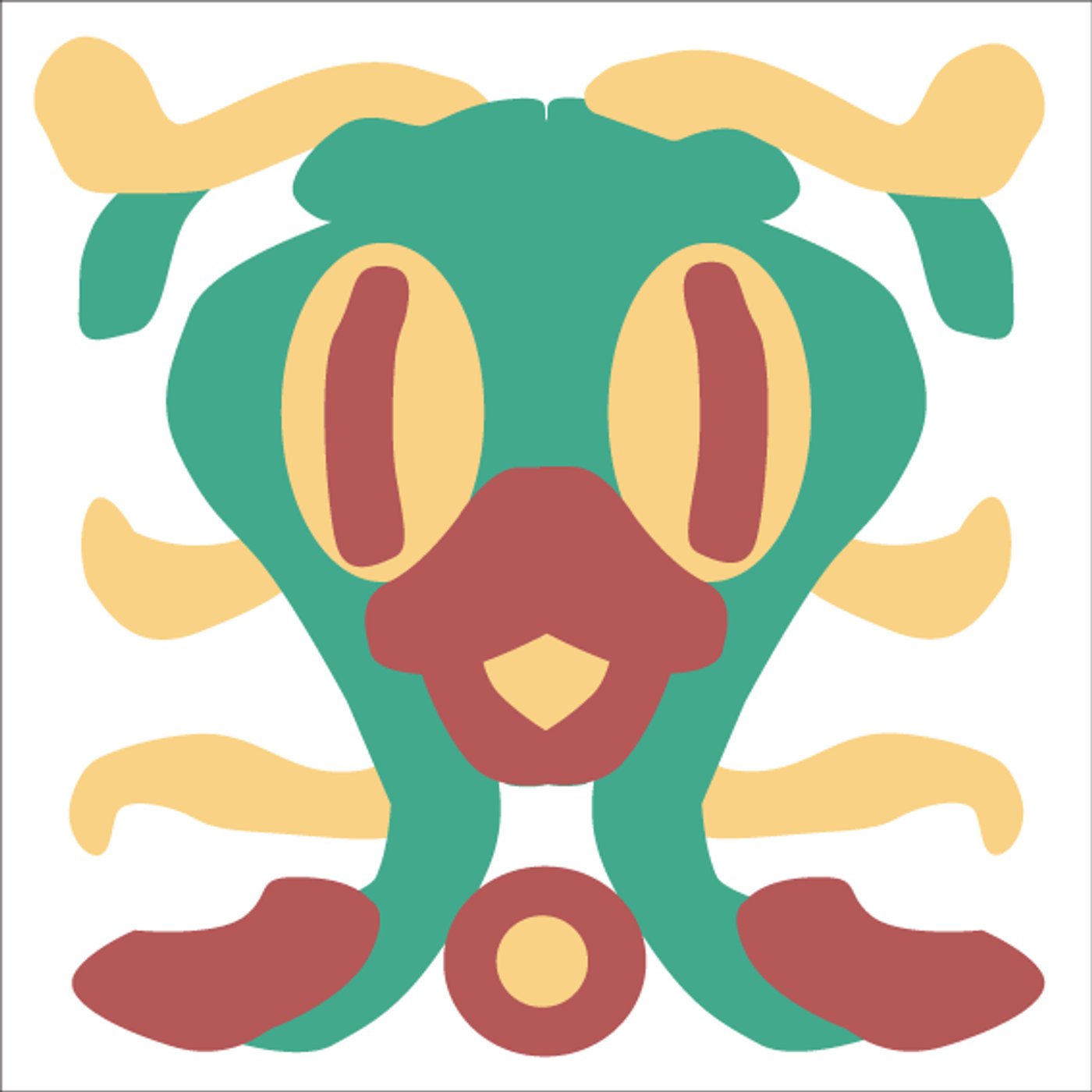 Mask Mania par Mathieu Polegato — motif de carreau de ciment