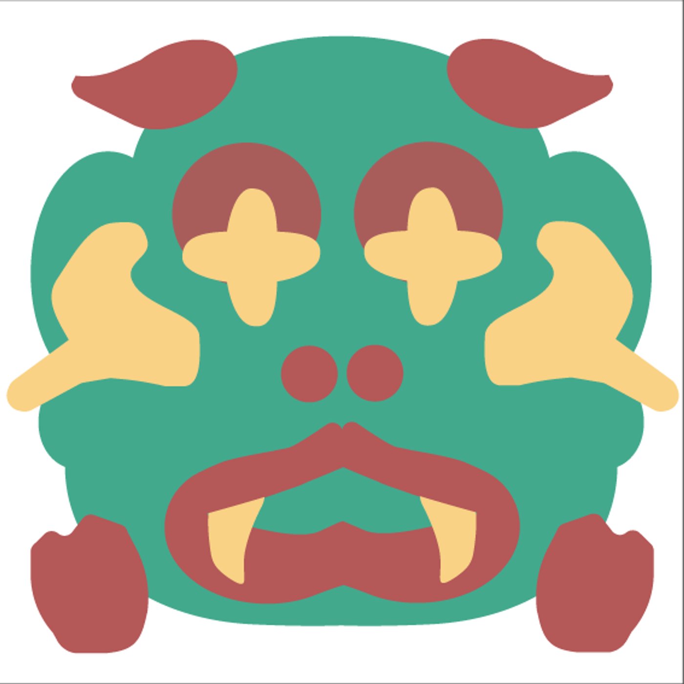 Mask Mania par Mathieu Polegato — motif de carreau de ciment