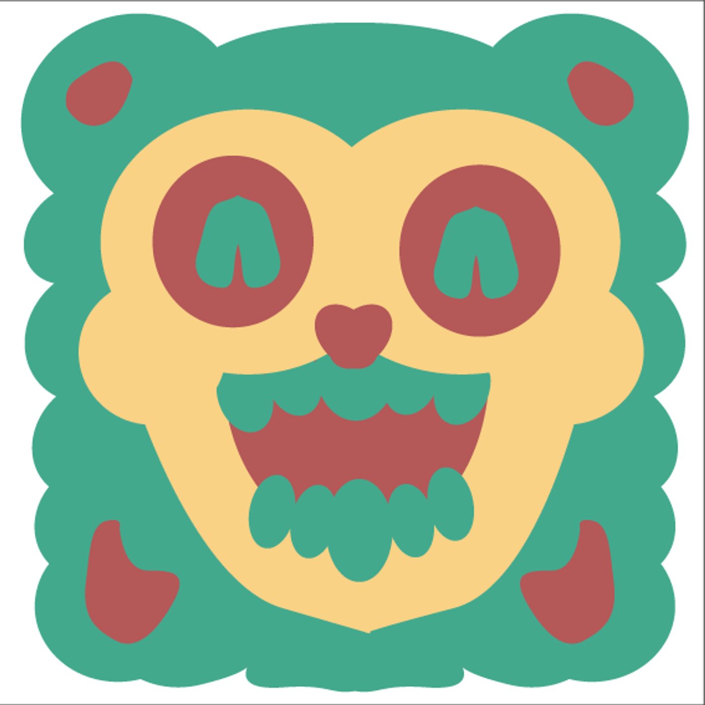 Mask Mania par Mathieu Polegato — motif de carreau de ciment