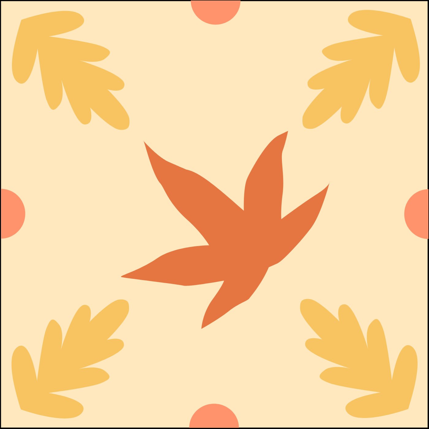 Couleurs d'automnes par Morgane L — motif de carreau de ciment