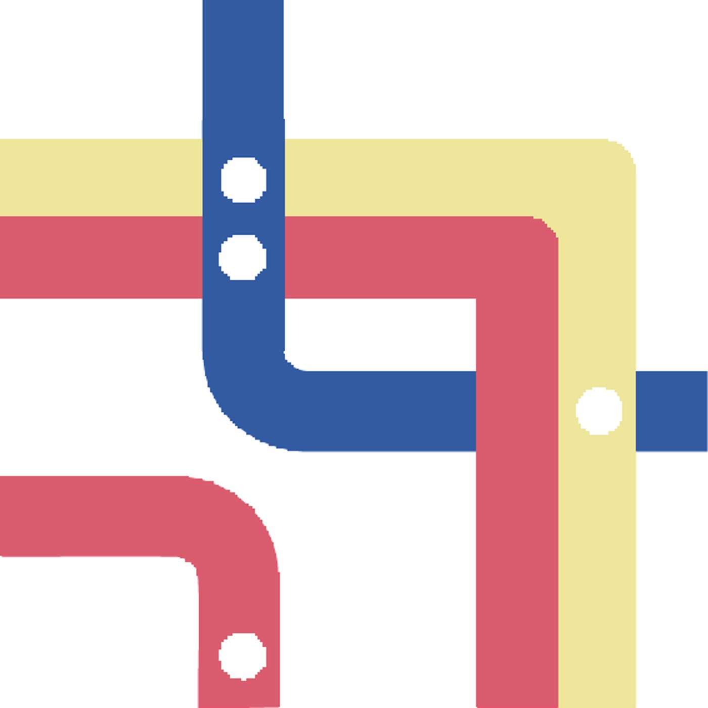 lignes de métro par Madeleine Manning — motif de carreau de ciment