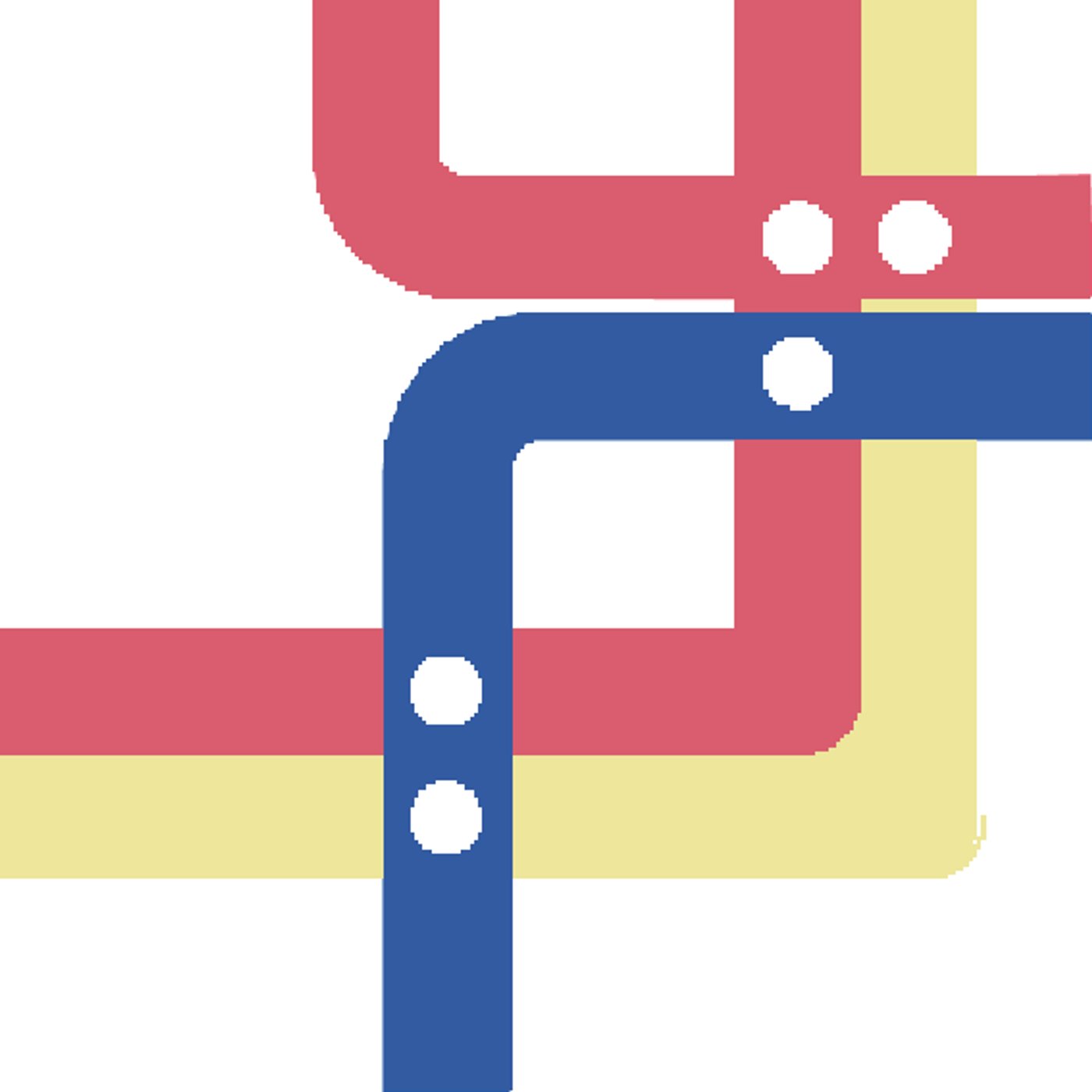 lignes de métro par Madeleine Manning — motif de carreau de ciment
