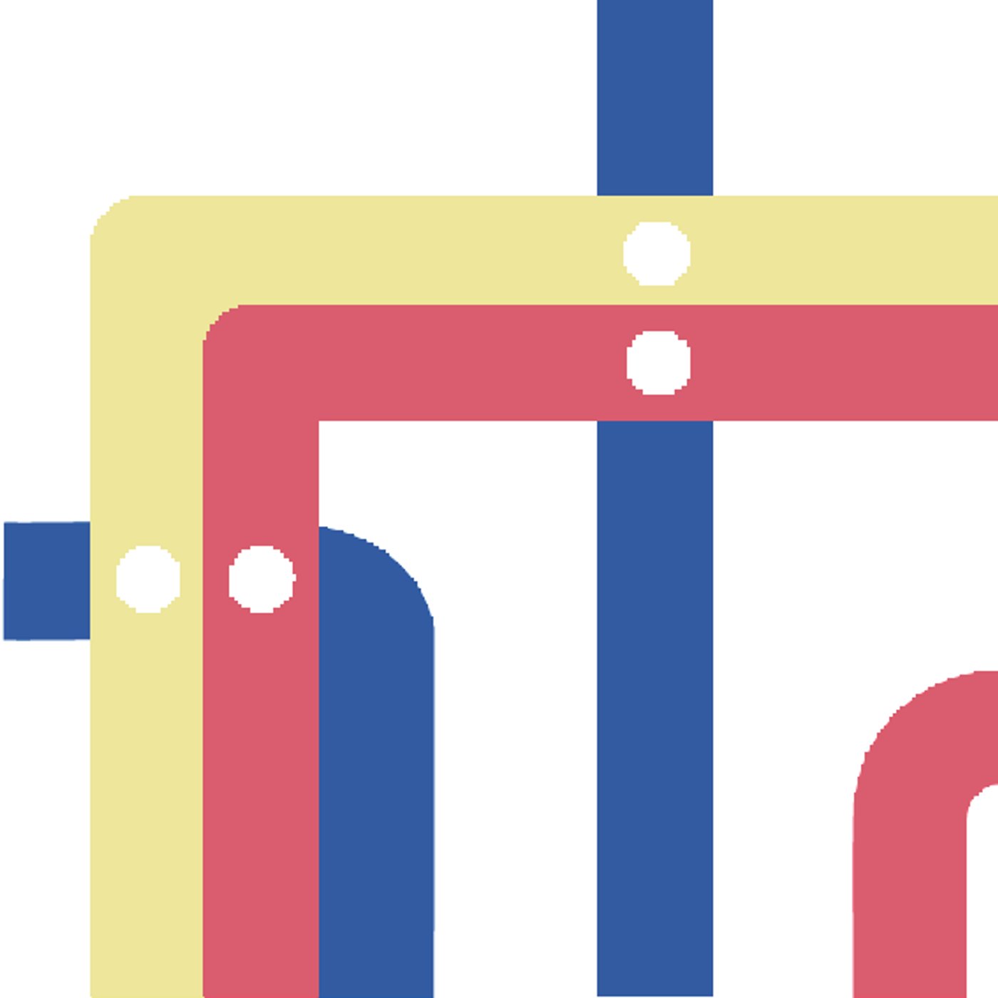 lignes de métro par Madeleine Manning — motif de carreau de ciment