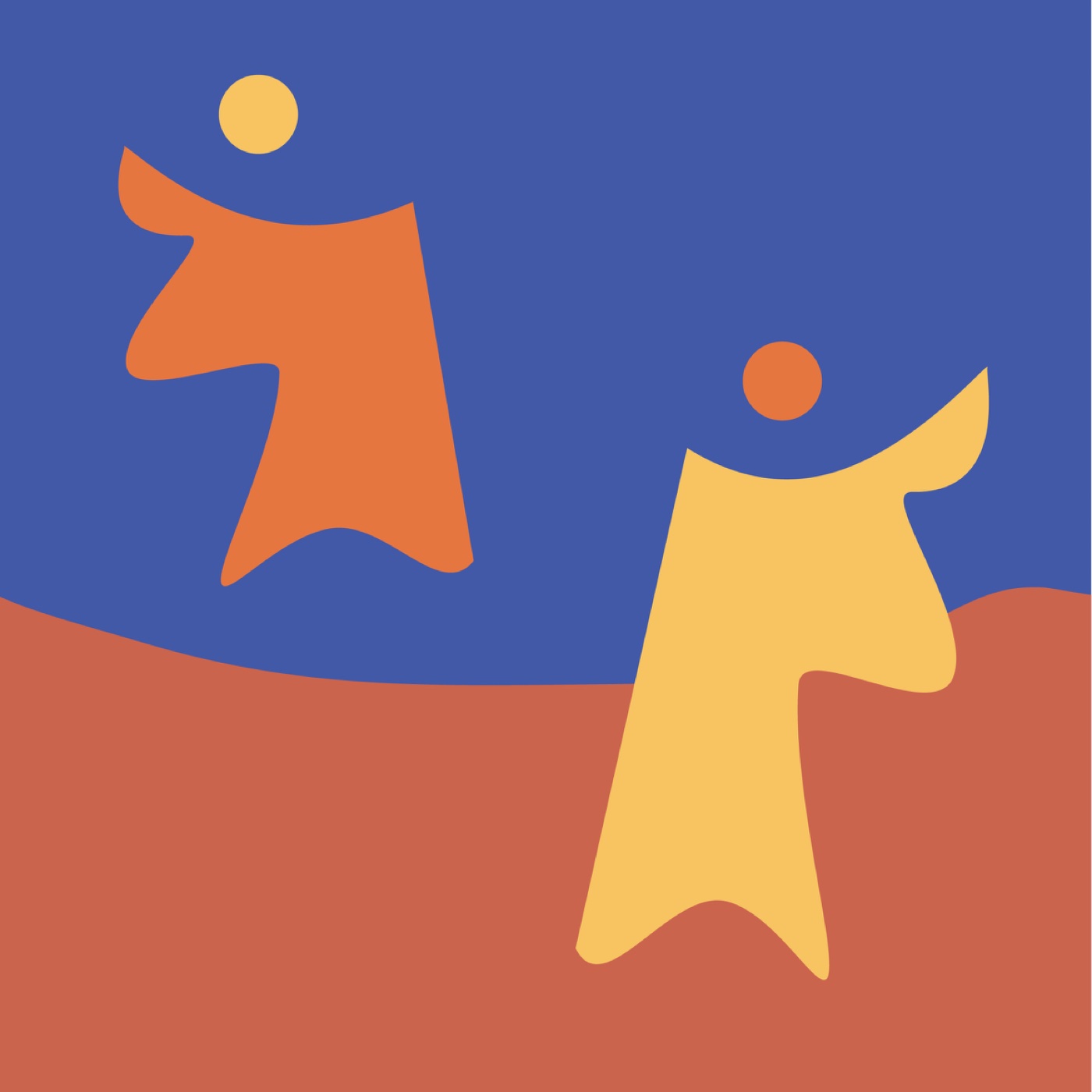 Les danseurs par Inès Lisser — motif de carreau de ciment
