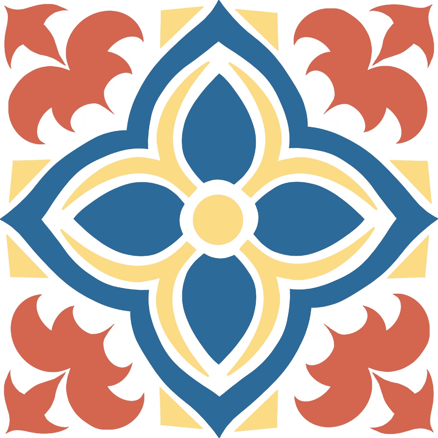 Fleur d’Azur par Nils Beslong-guilbert — motif de carreau de ciment