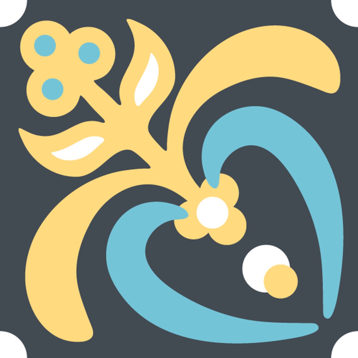 BOUQUET par Claire Delsarte — motif de carreau de ciment