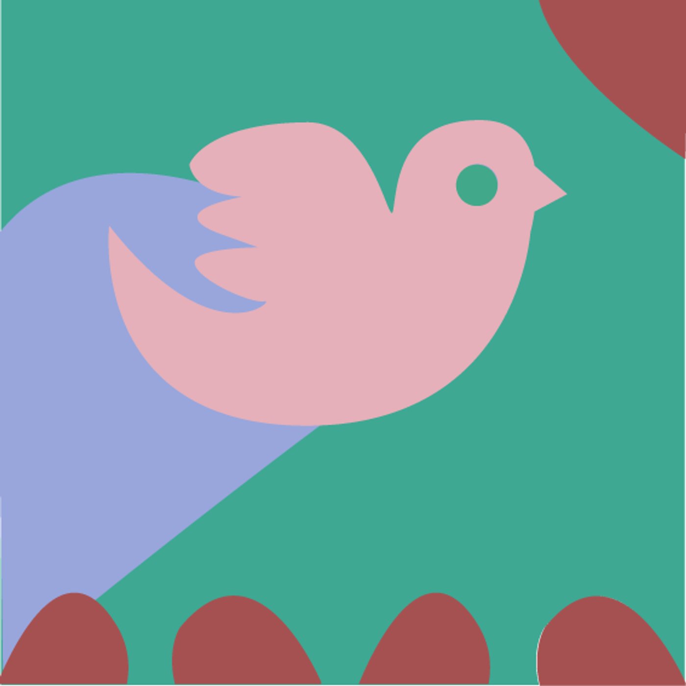oiseau vol par Régine Bourgeois — motif de carreau de ciment