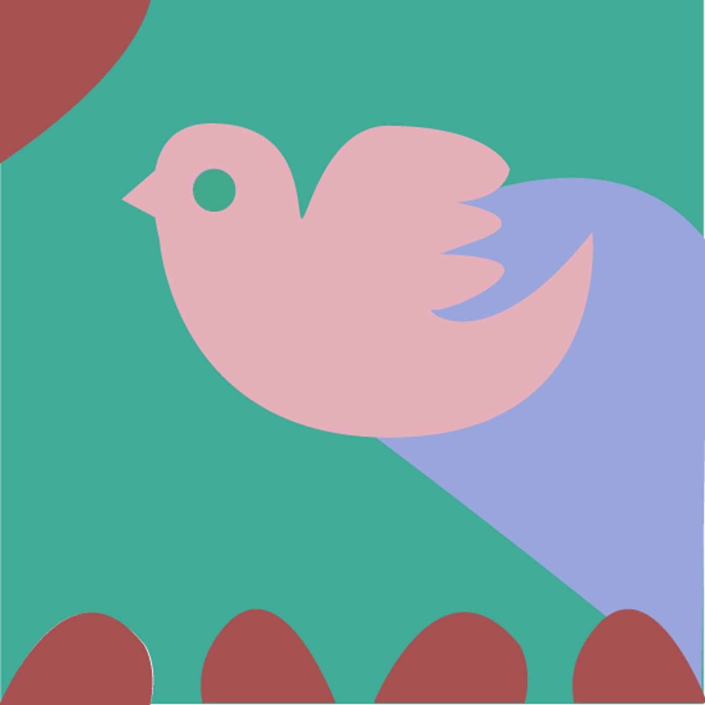 oiseau vol par Régine Bourgeois — motif de carreau de ciment