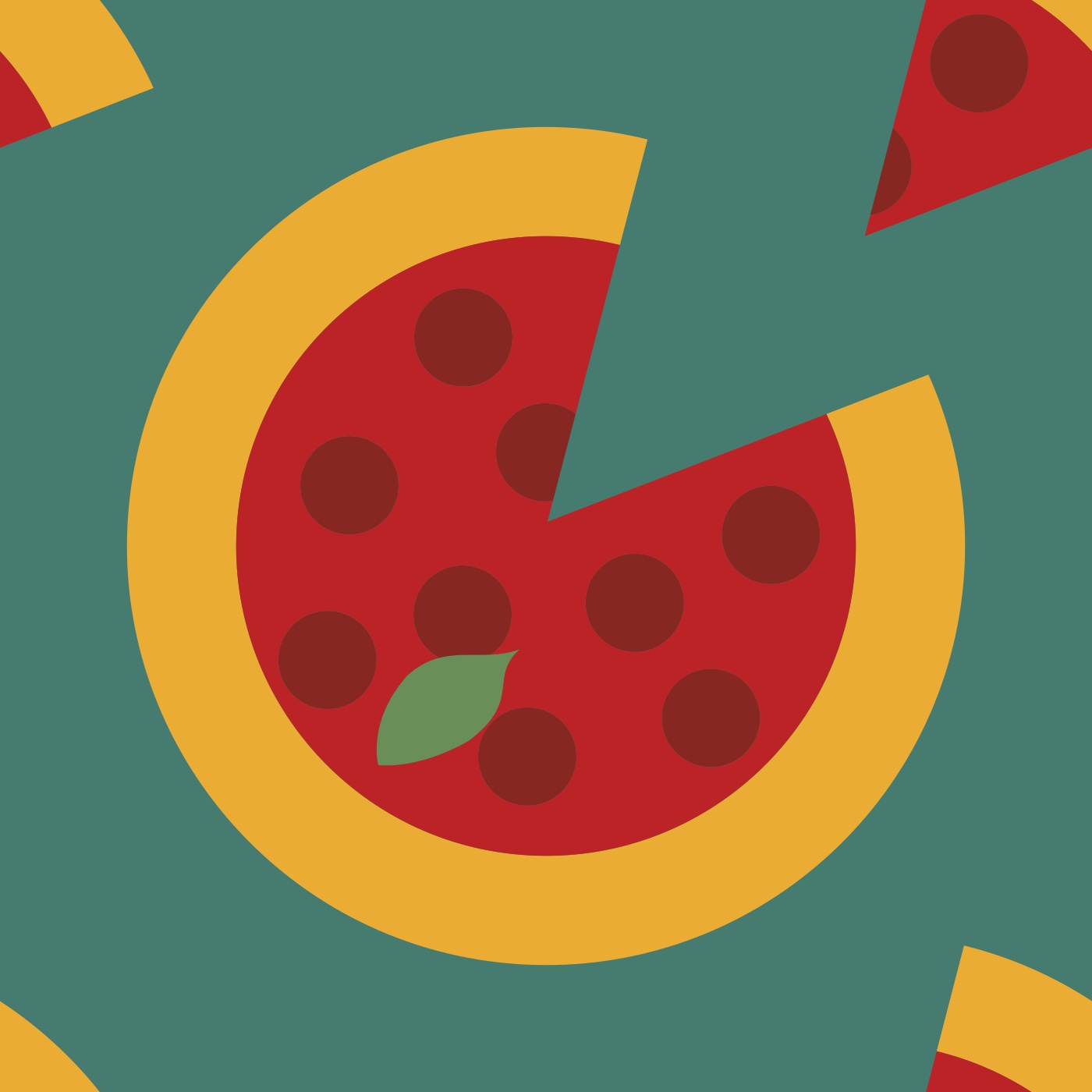 Pizza par Pierre-Emmanuel Raimbault — motif de carreau de ciment
