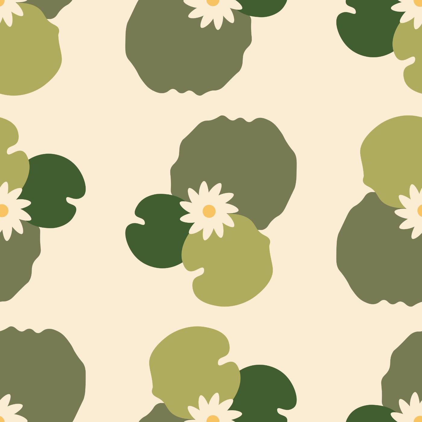Nénuphars par Elise Gillain — motif de carreau de ciment