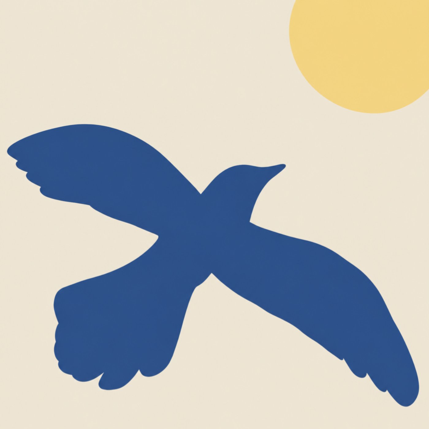 L'oiseau par Menard Mathilde — motif de carreau de ciment