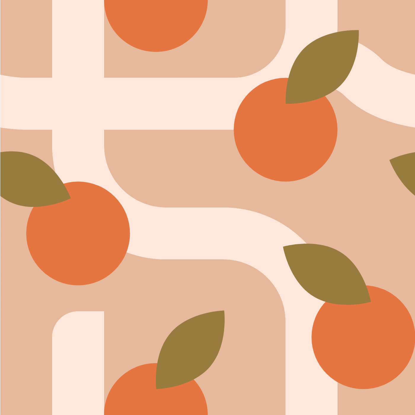 Oranges par Emma Constans — motif de carreau de ciment